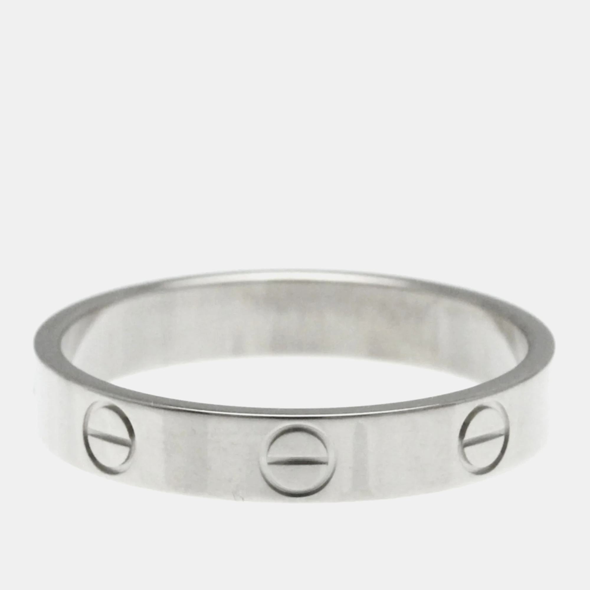 

Cartier 18K White Gold Love Band Ring EU 57