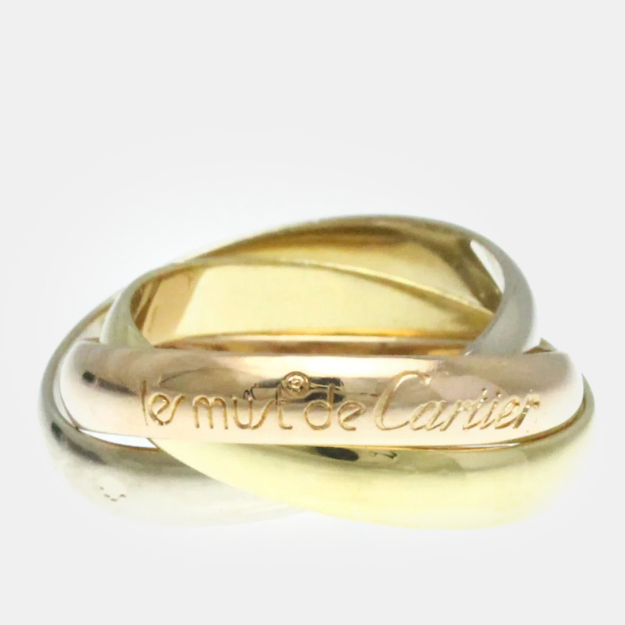 

Cartier 18K Yellow, Rose, White Gold Trinity Band Ring EU 51