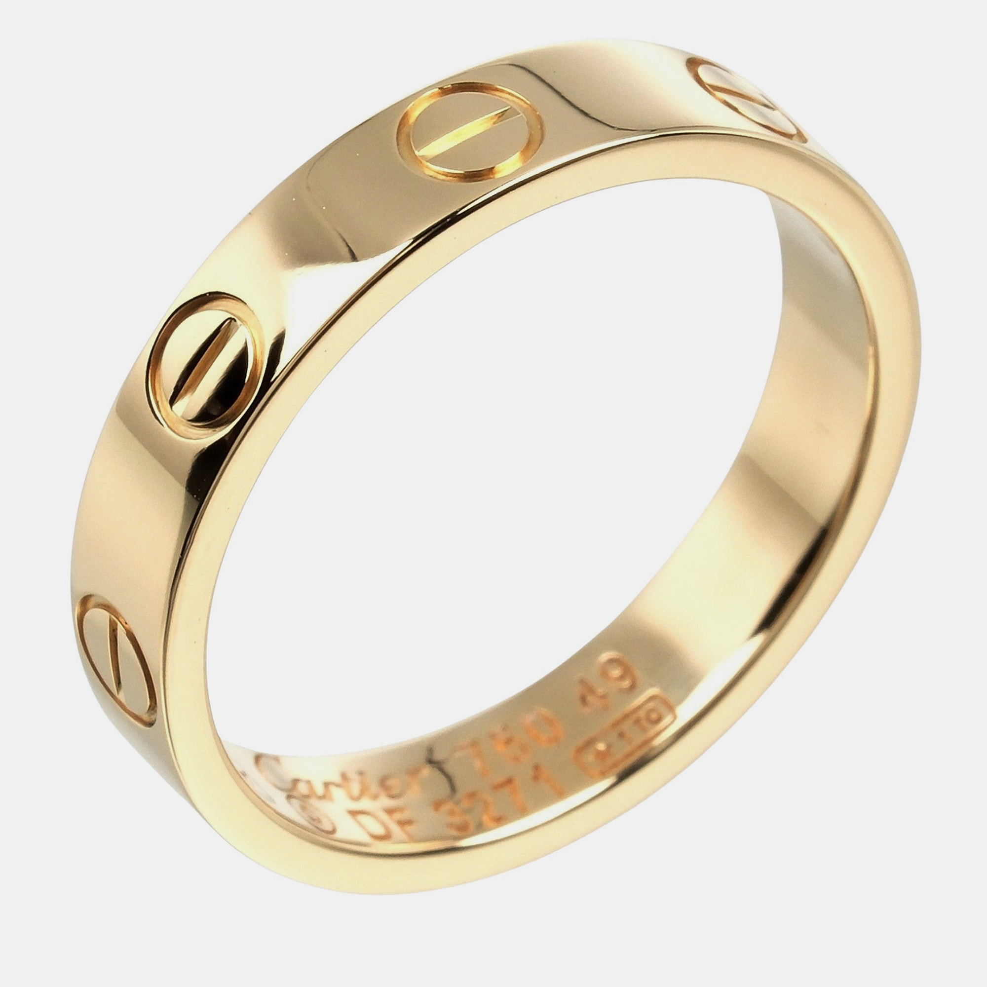 

Cartier 18K Yellow Gold Love Band Ring EU 49