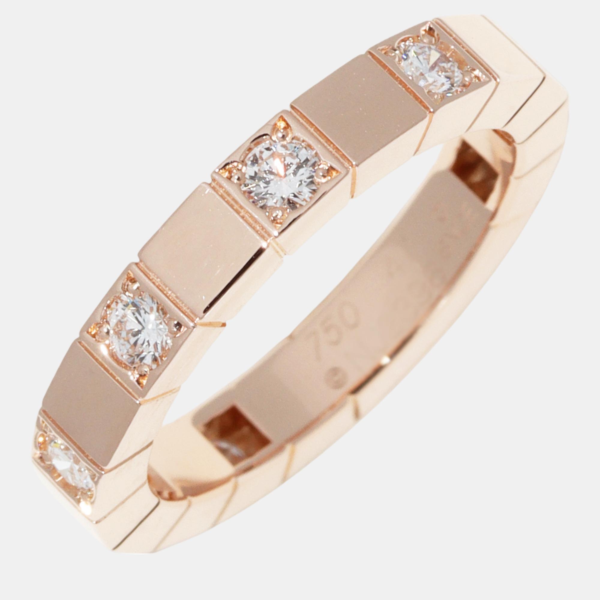 

Cartier 18K Rose Gold and Diamond Lanieres Band Ring EU 47