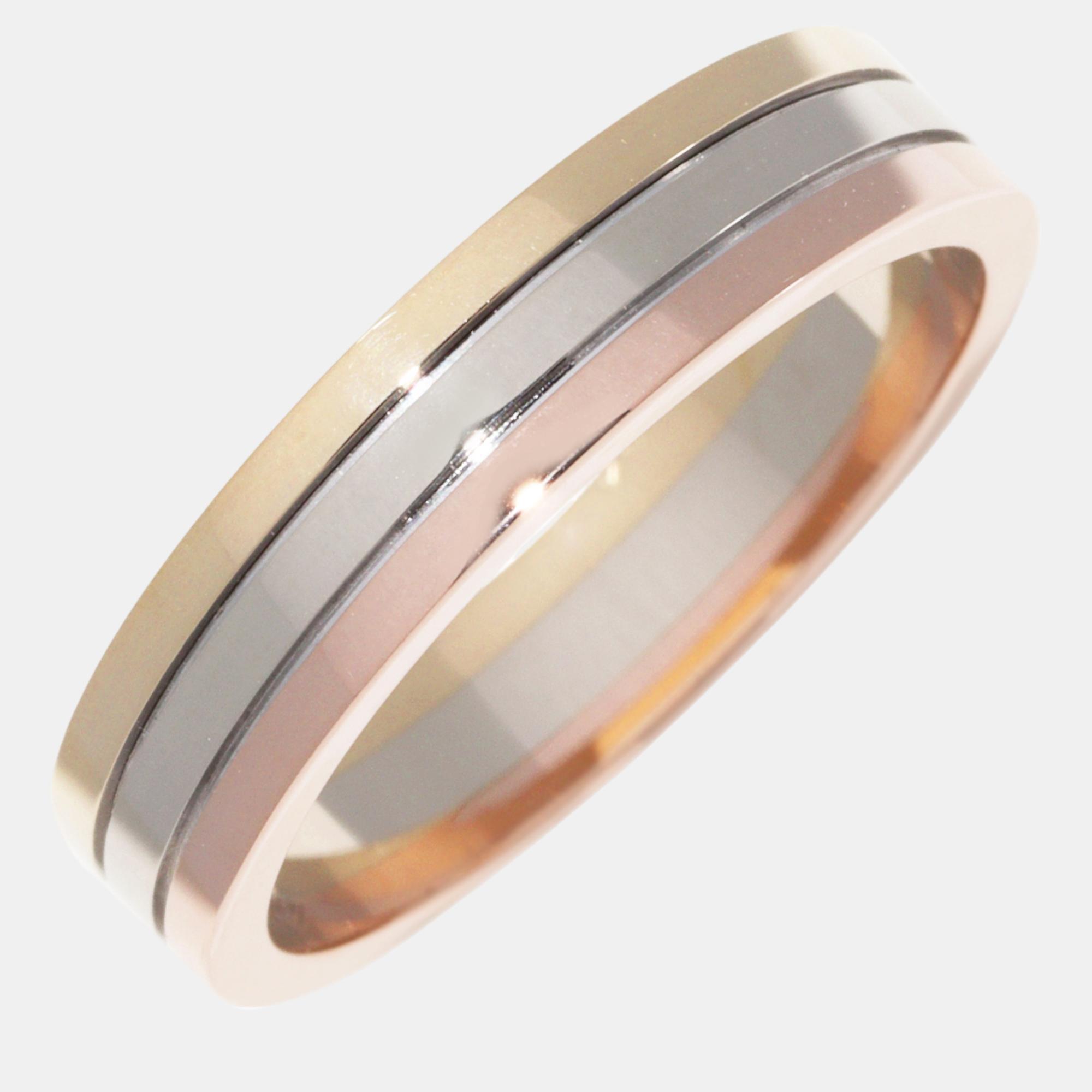 

Cartier 18K Rose, White, Yellow Gold Vendome Band Ring EU 60