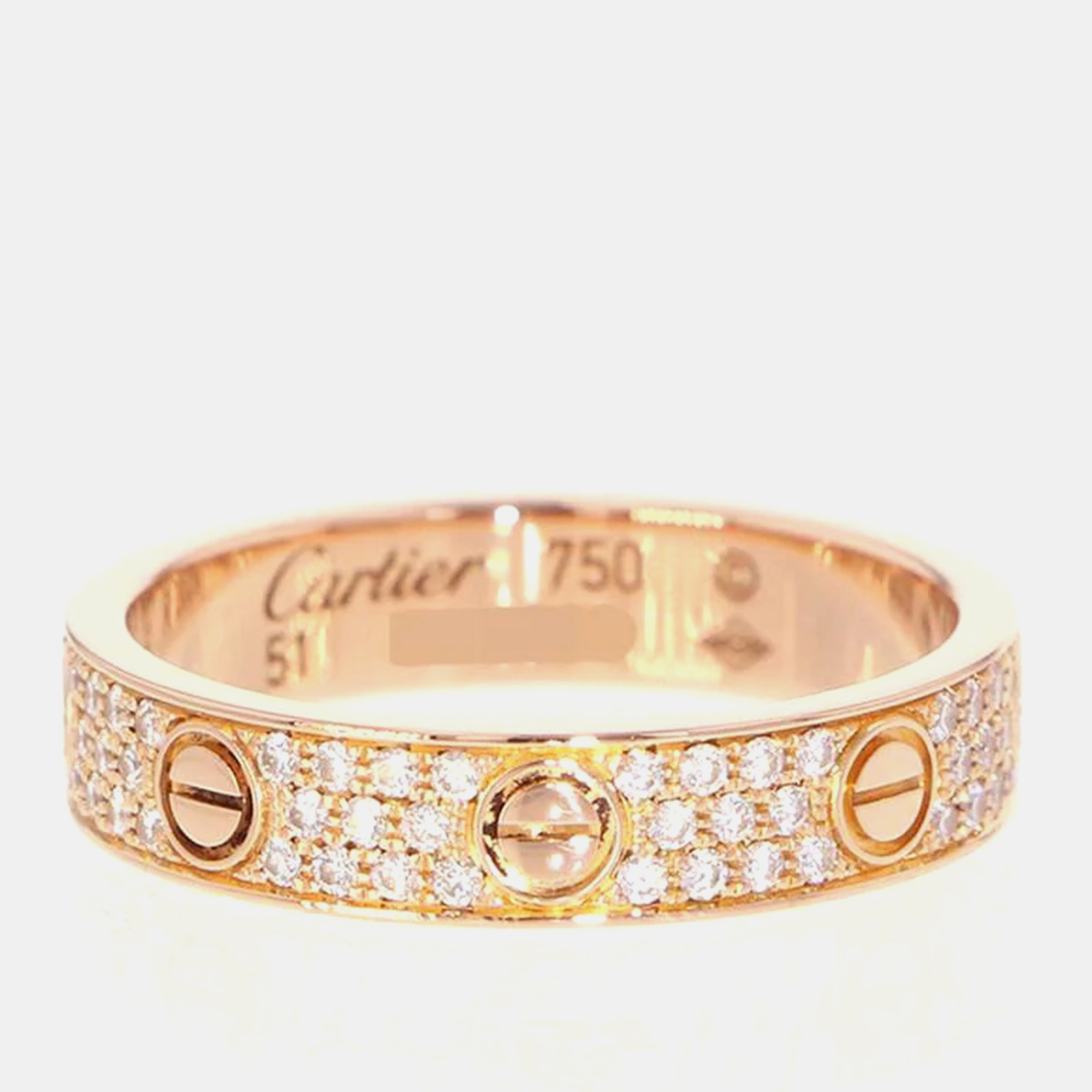 

Cartier 18K Pink Gold Mini Love Ring Size