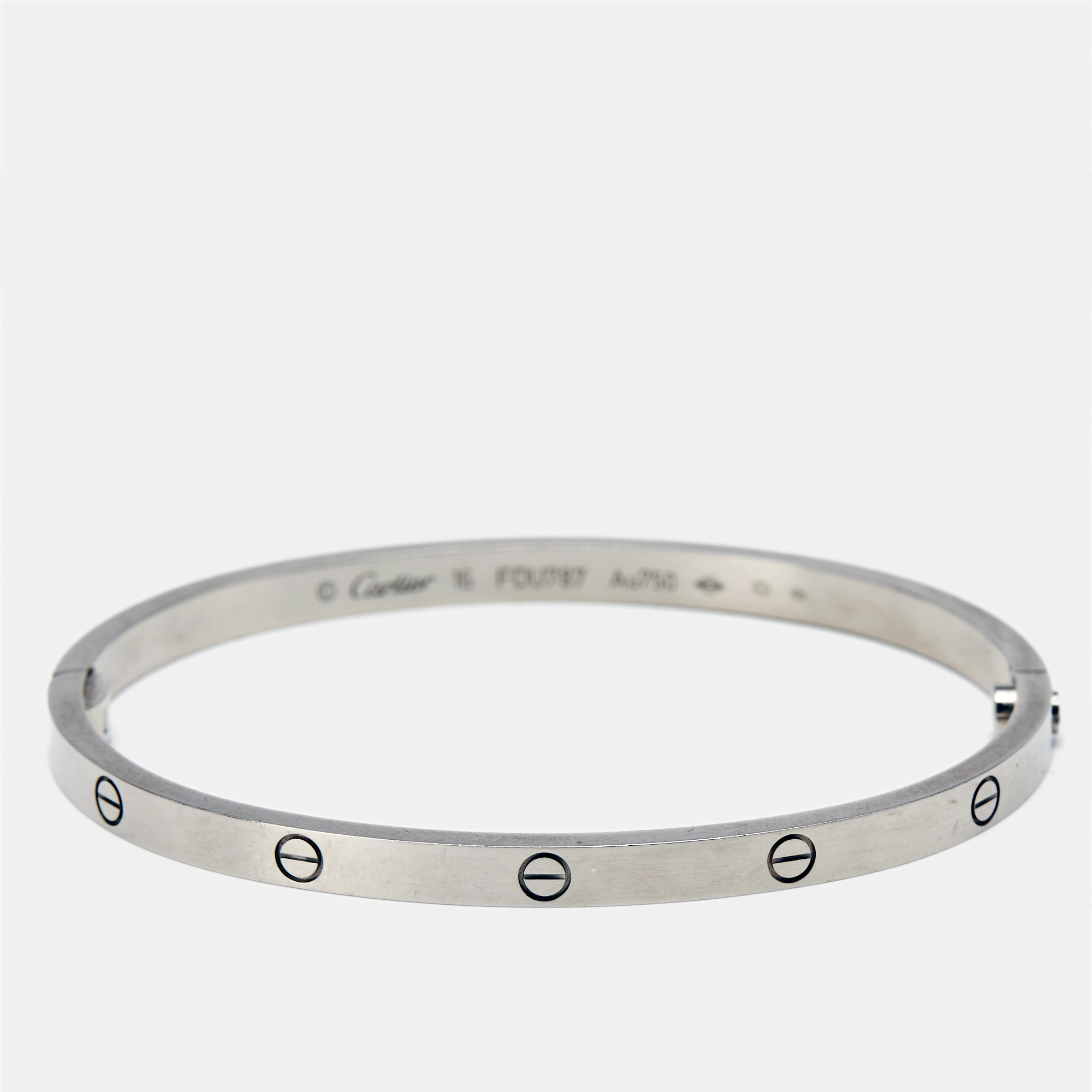 

Cartier Love 18k White Gold Small Model Bracelet 16