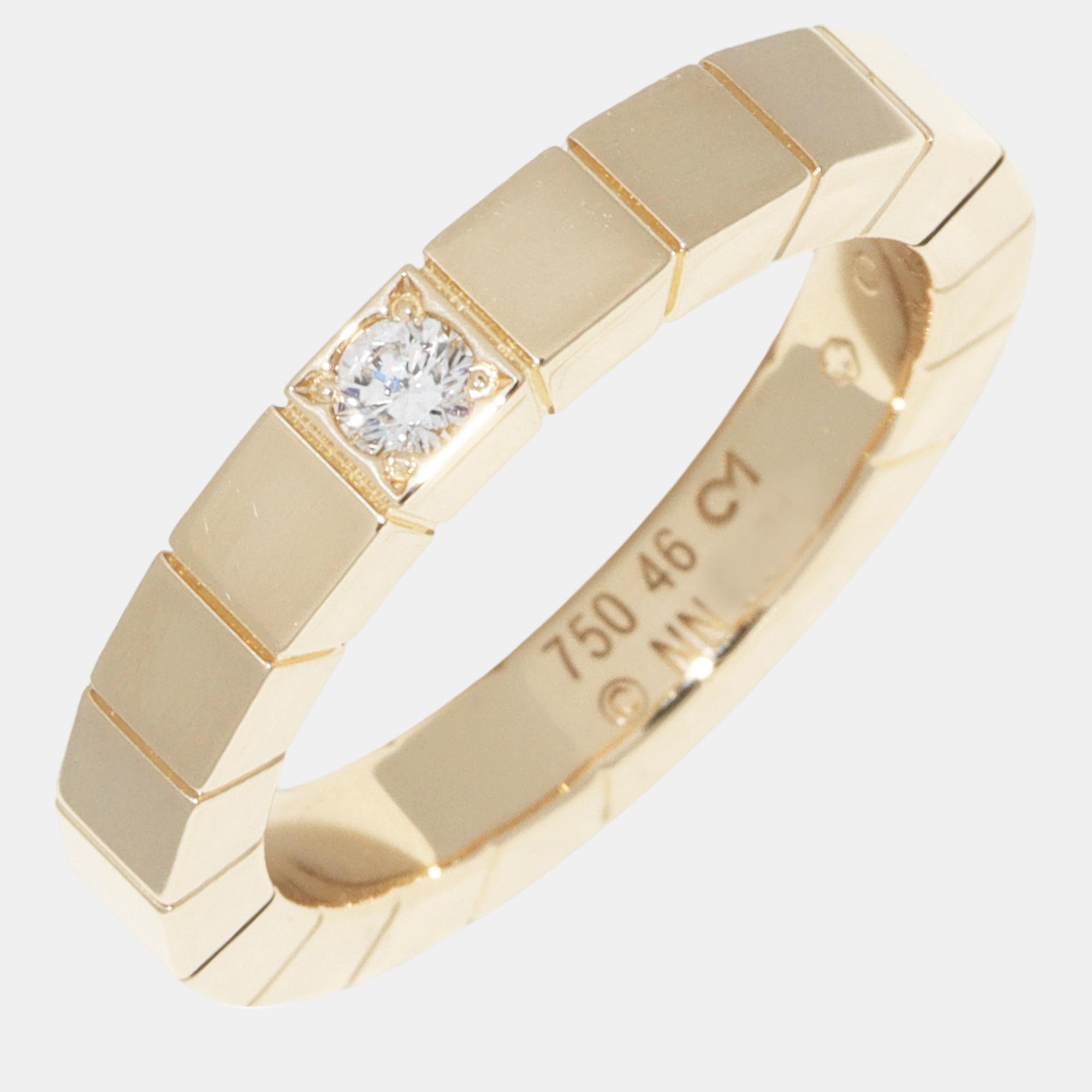 

Cartier 18K Yellow Gold Lanieres Diamond Ring EU 46