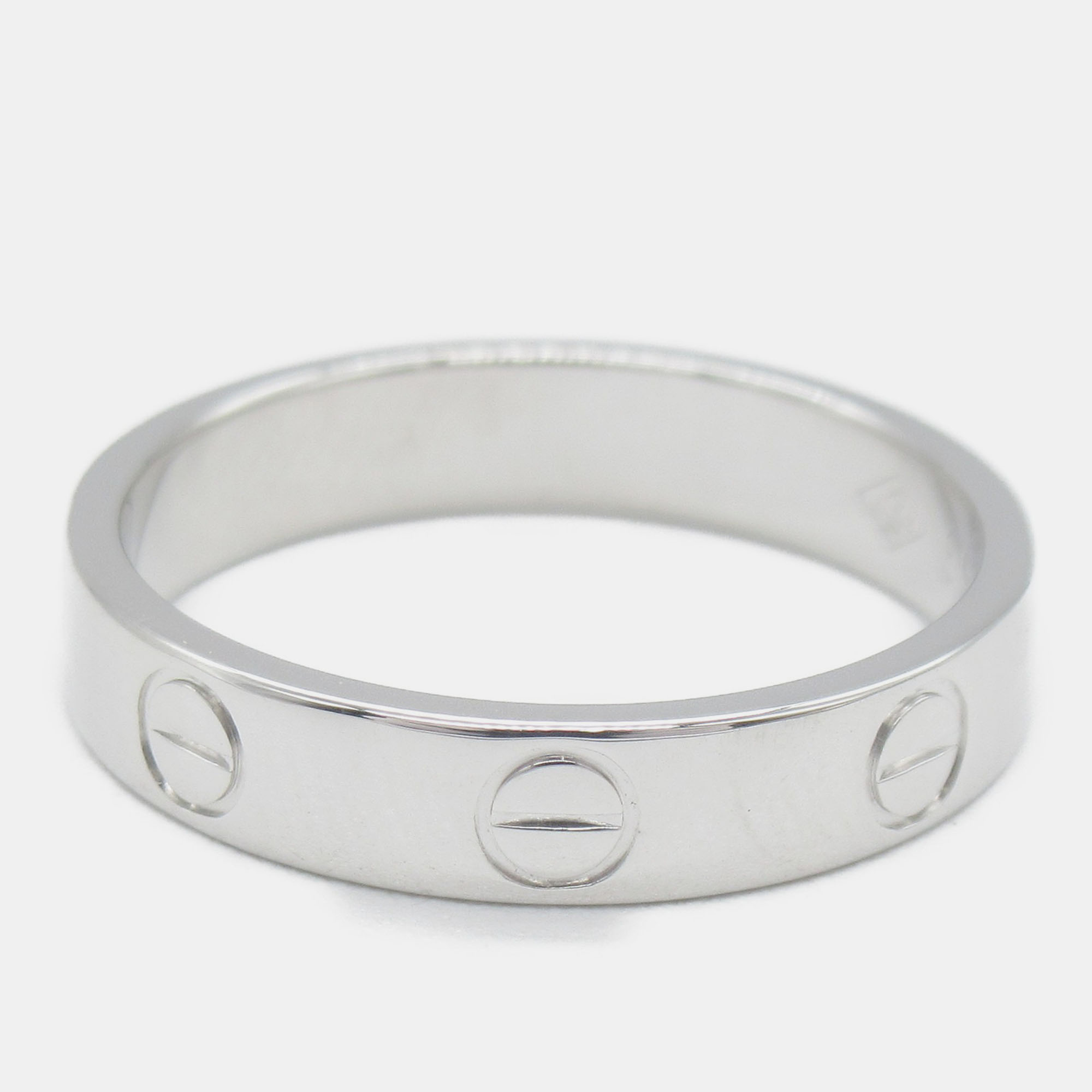 

Cartier 18K White Gold Love Band Ring EU 51