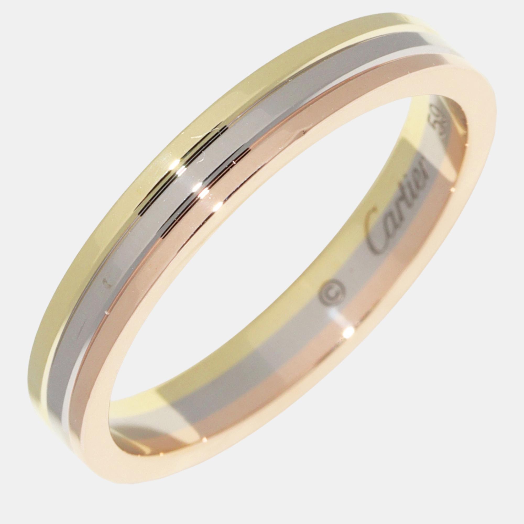 

Cartier 18K Yellow Gold, White Gold, & Rose Gold Vendome Louis Cartier Wedding Band