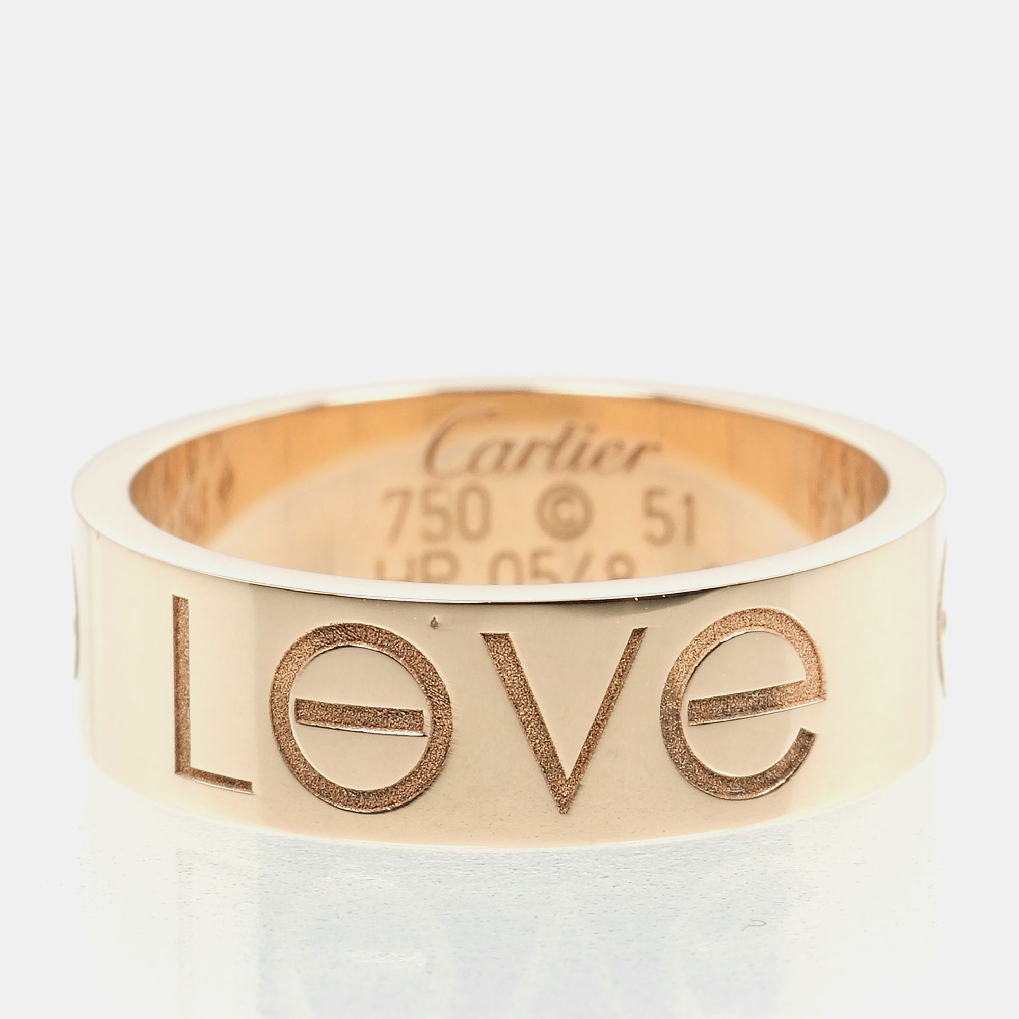 

Cartier 18K Rose Gold Love Band Ring EU 51