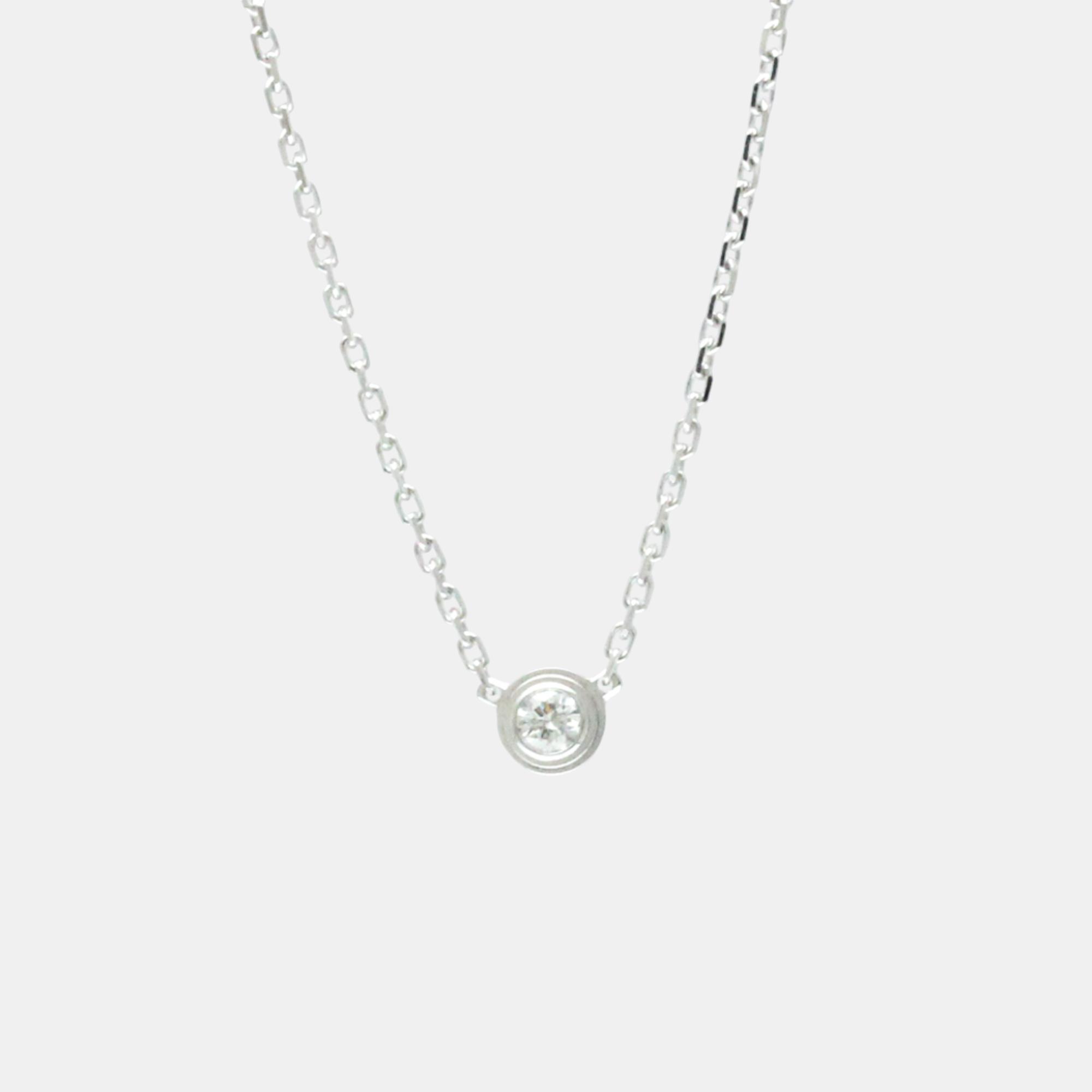 

Cartier 18K White Gold and Diamond D'amour Pendant Necklace