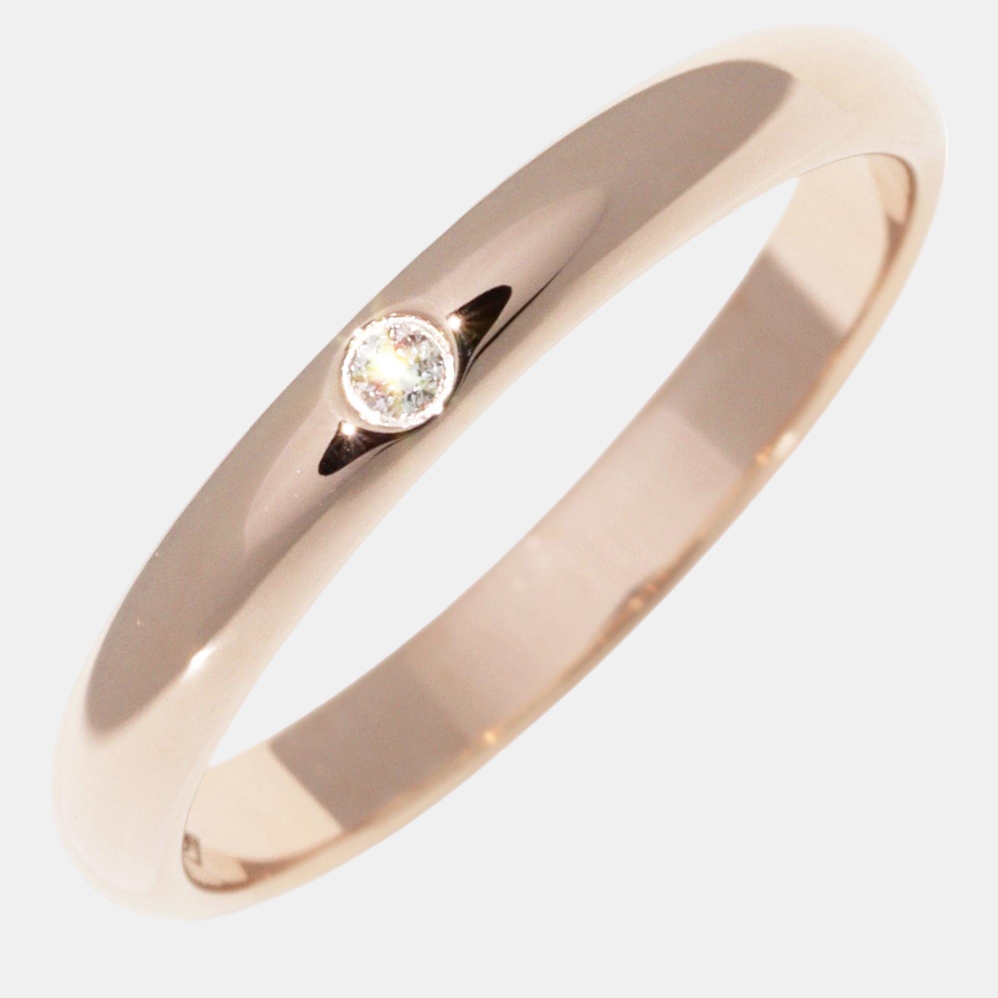 

Cartier 18K Rose Gold 0.01 ct Diamond Classic Wedding Ring EU 48