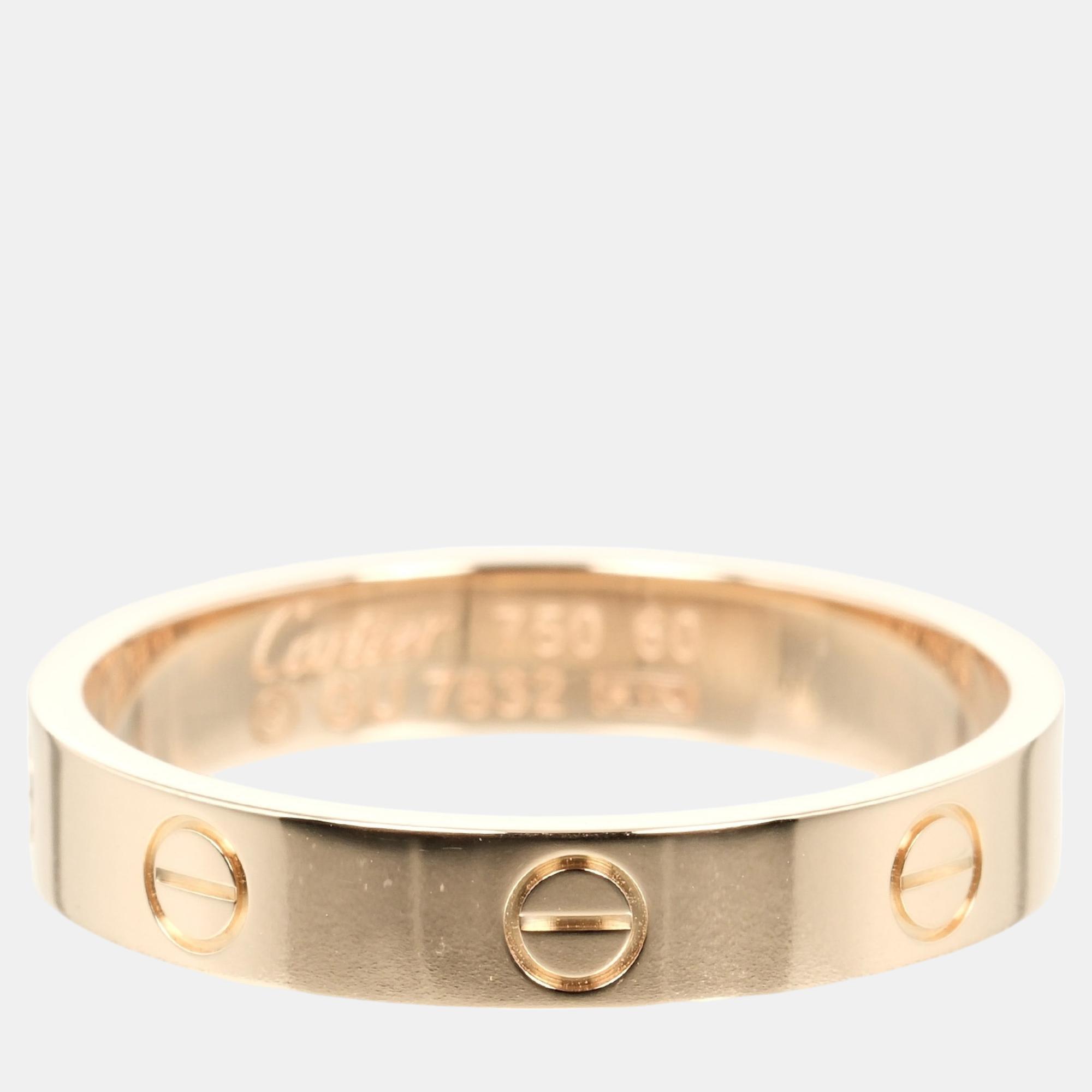 

Cartier 18K Pink Gold Love Wedding Ring EU 60