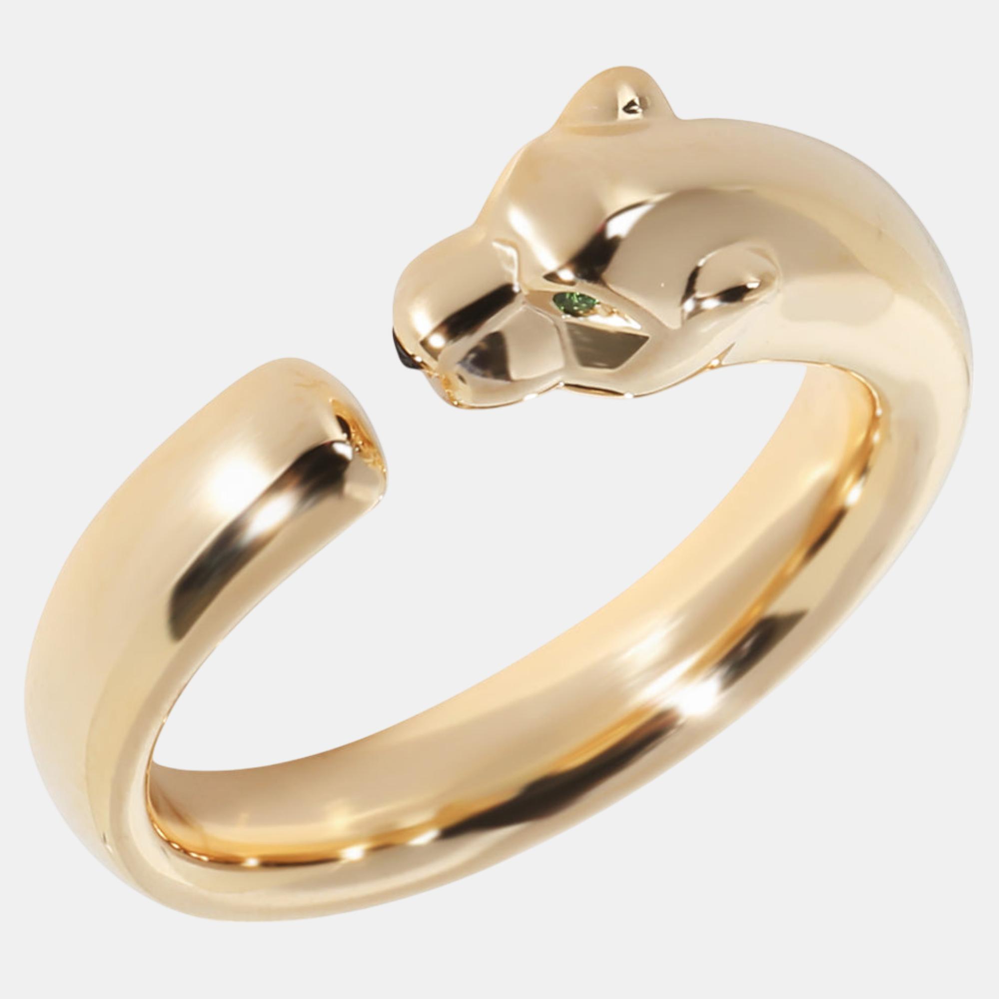 

Cartier 18K Yellow Gold Panthere De Cartier Ring EU 58