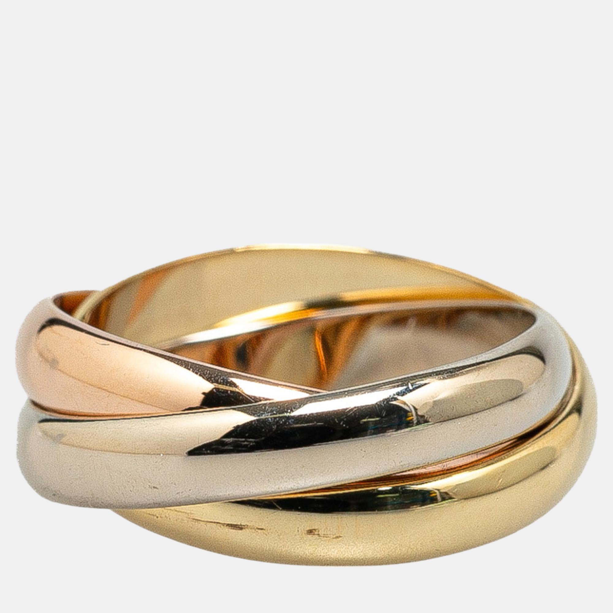 

Cartier Tricolor Large Model 18K Gold Classic Trinity Ring