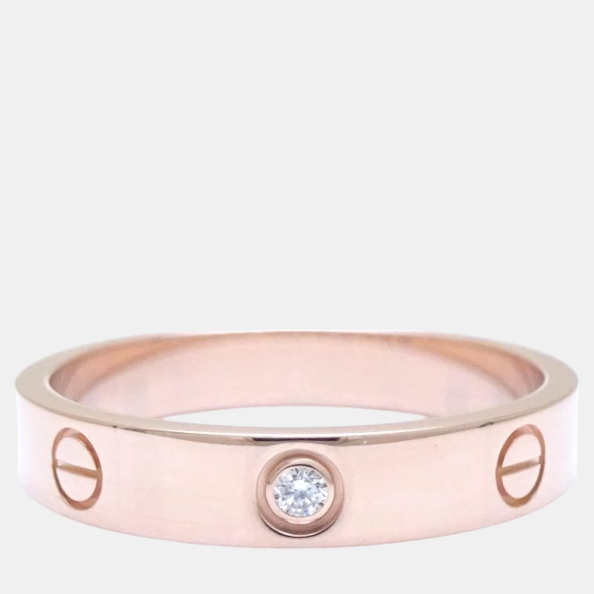 

Cartier Mini Love Ring 1P Diamond 18K Pink Gold