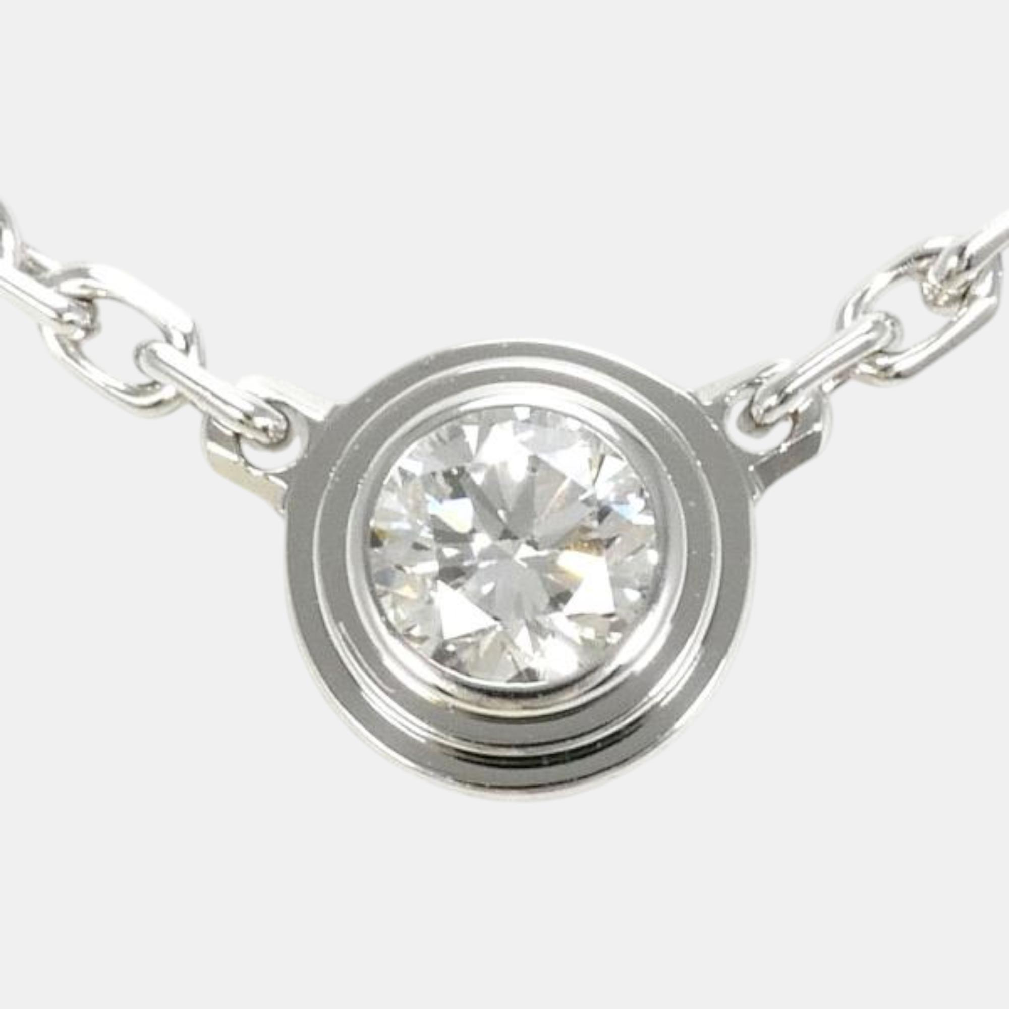 

Cartier Amour 18K White Gold Diamond Necklace