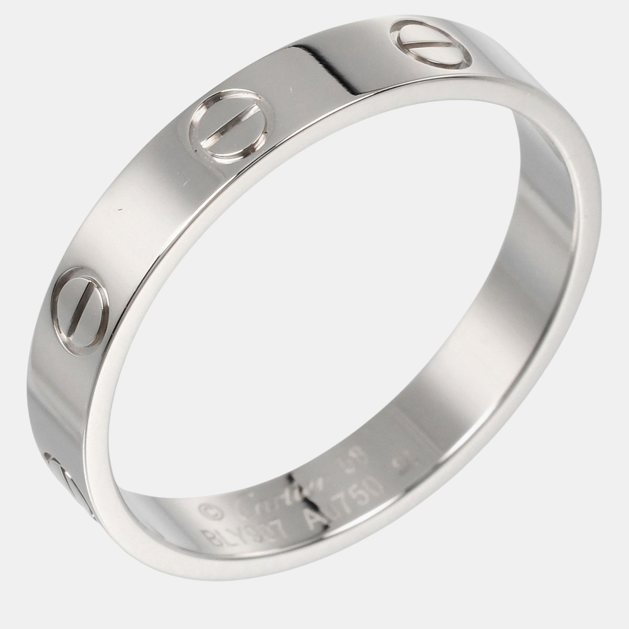 

Cartier Mini Love Wedding Ring 18K White Gold EU 58