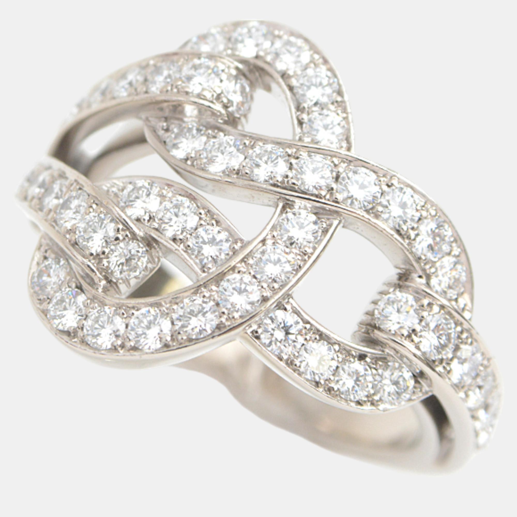 

Cartier Diamond Ring White Gold 750WG White Metal