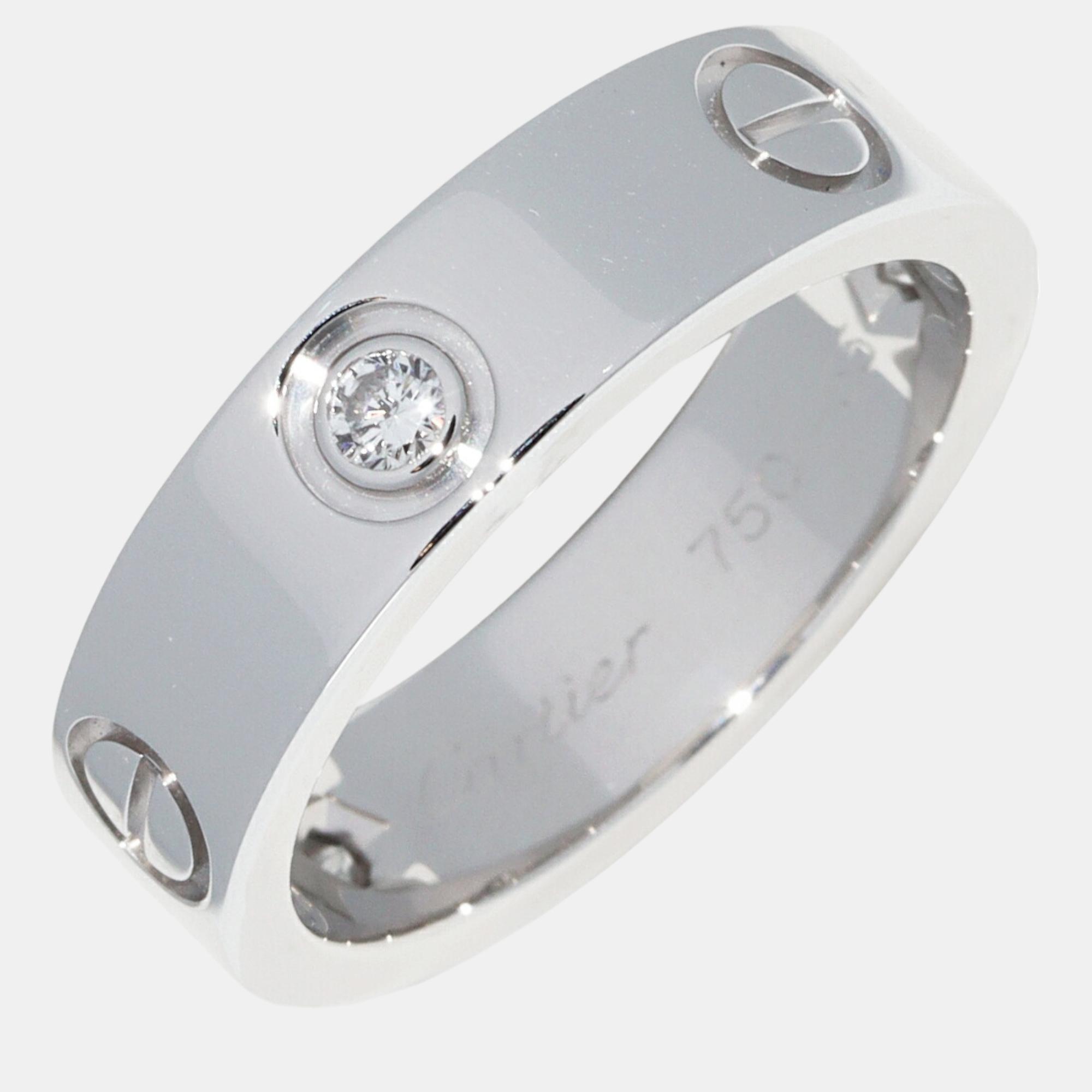 

Cartier 18K WG Diamond Ring B40325 White Metal