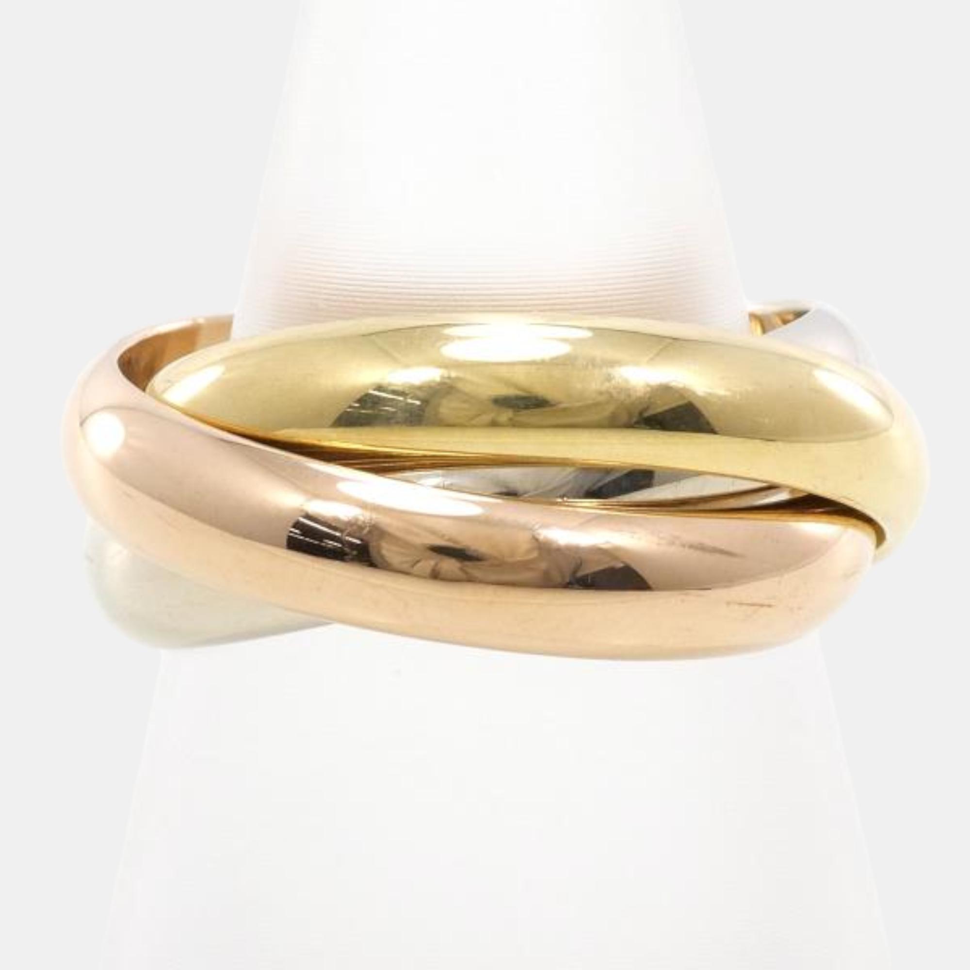 

Cartier 18K Yellow Gold, Rose Gold, White Gold Trinity Ring EU 51