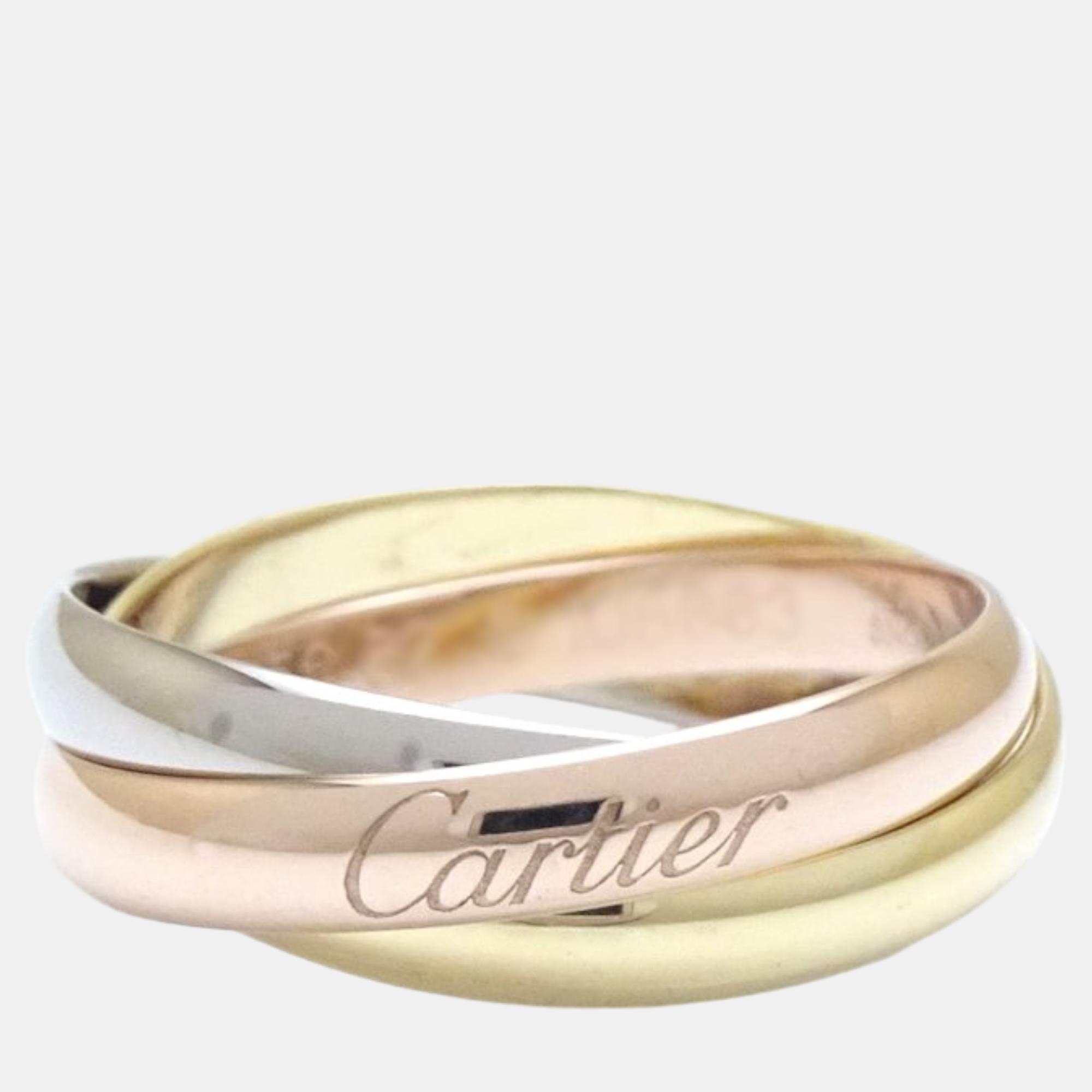 

Cartier Trinity Ring 18K Gold #52 Gold Metal