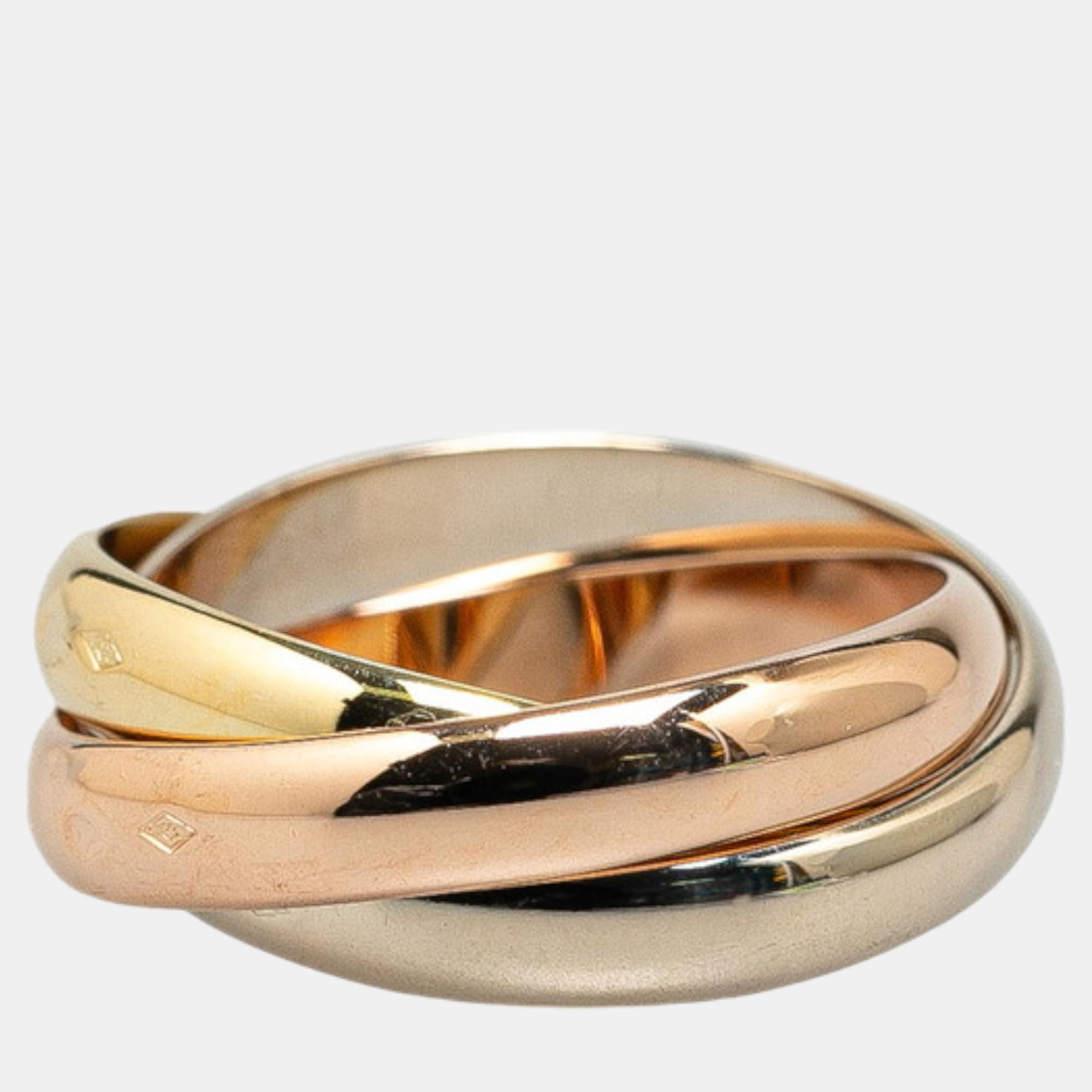 

Cartier Trinity Ring 18K Gold #52 Rose Gold Metal