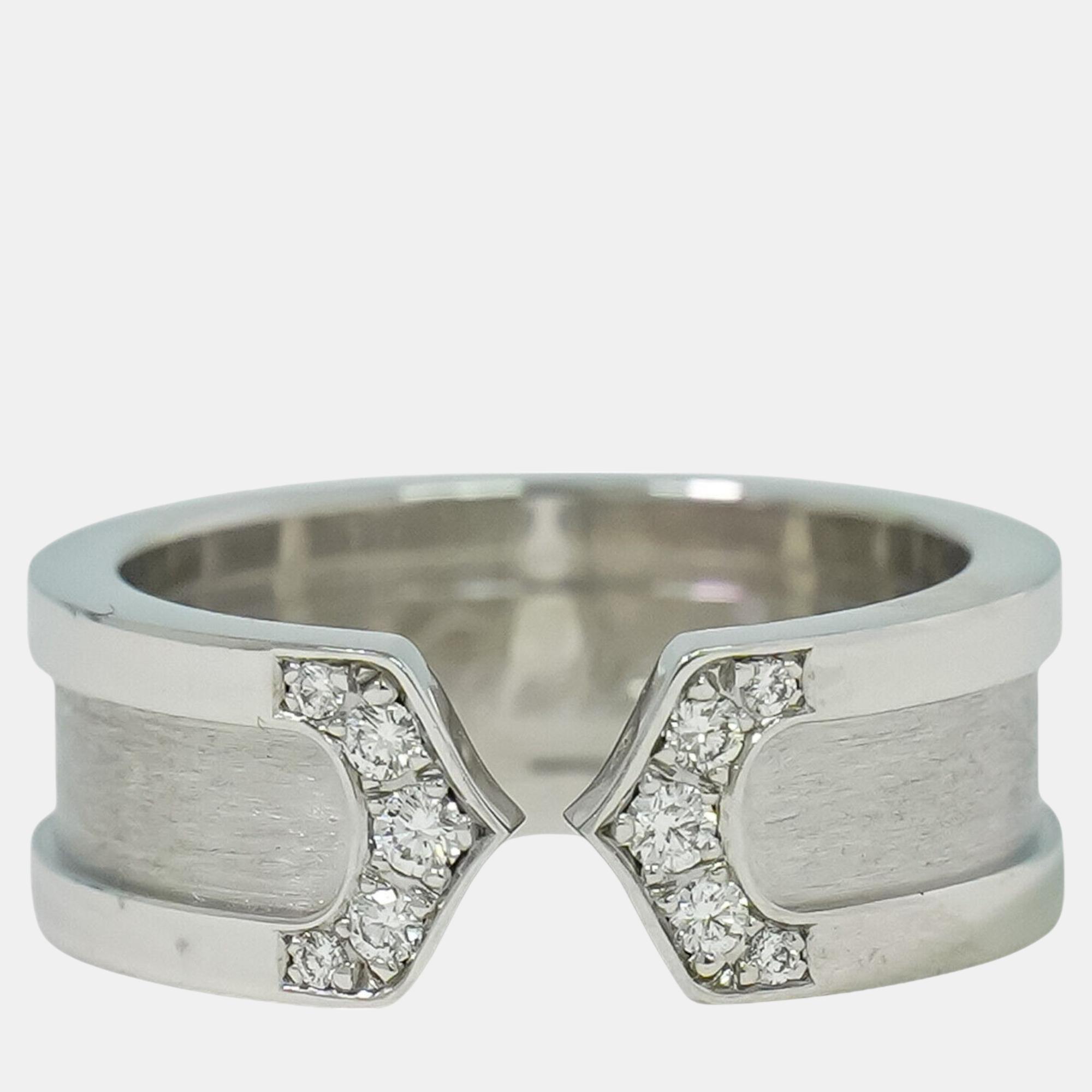 

Cartier 2C C2 Silver White Gold Ring