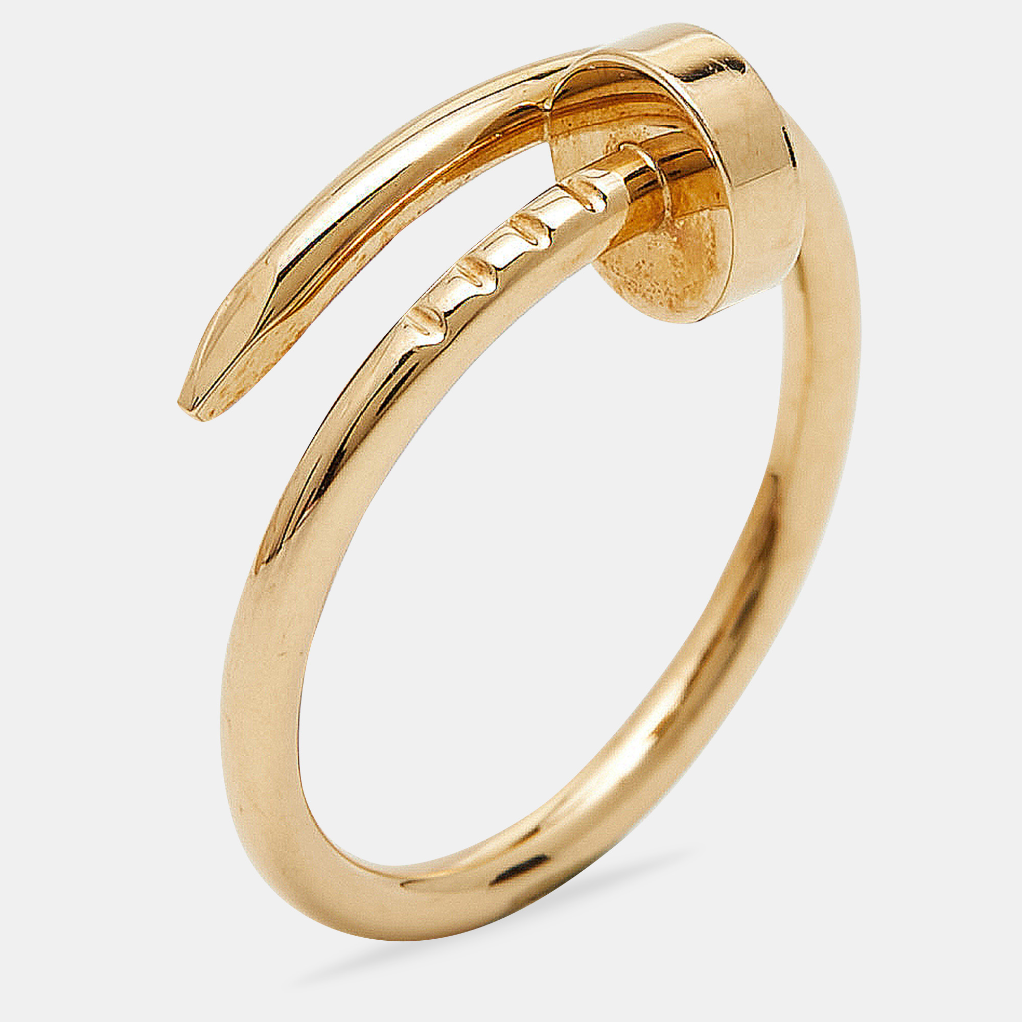 Pre-owned Cartier Juste Un Clou 18k Yellow Gold Small Model Ring Size 49