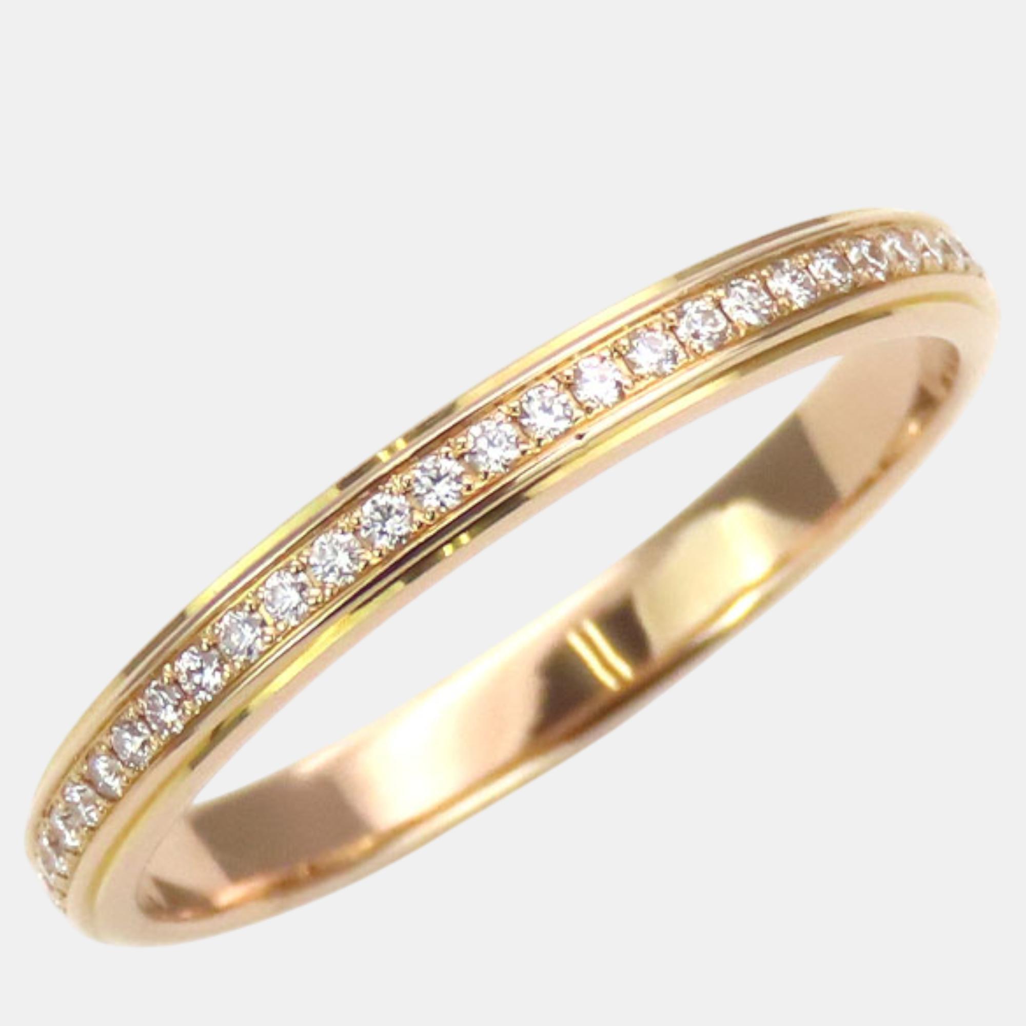 

Cartier 18K Rose Gold and Diamond Eternity Band Ring EU 50