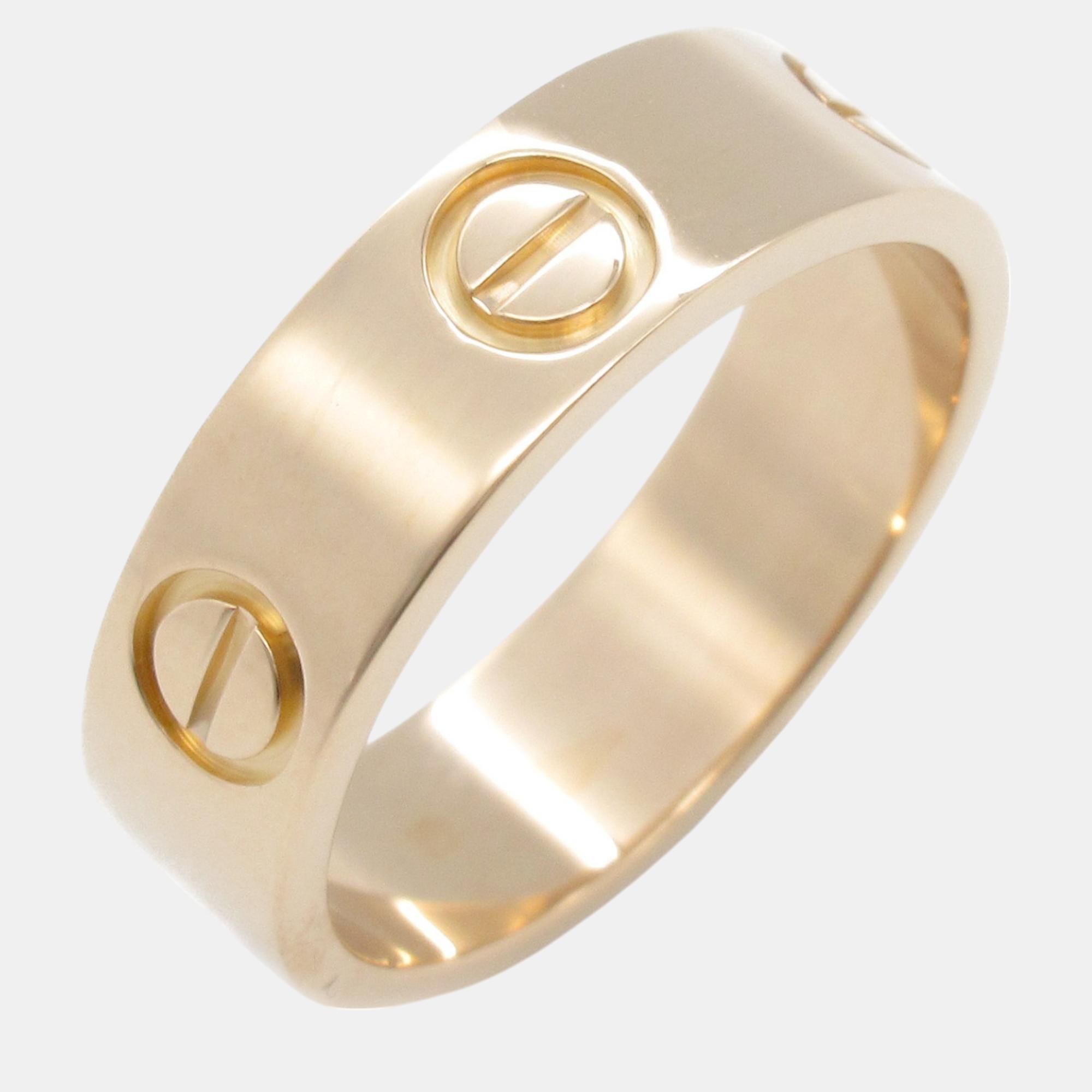 

Cartier 18K Rose Gold Love Ring EU 52