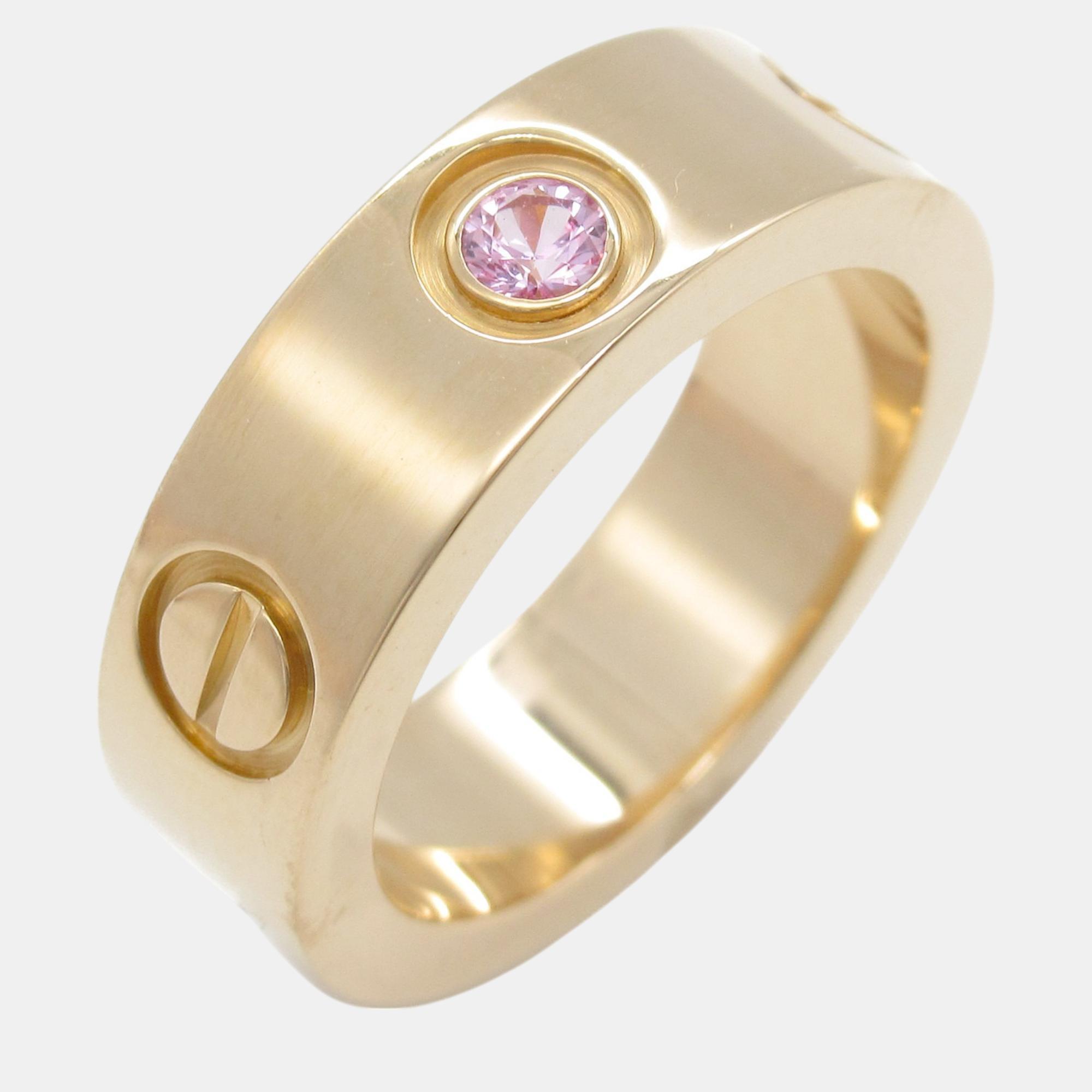 

Cartier 18K Rose Gold and Sapphire Love Ring EU 47