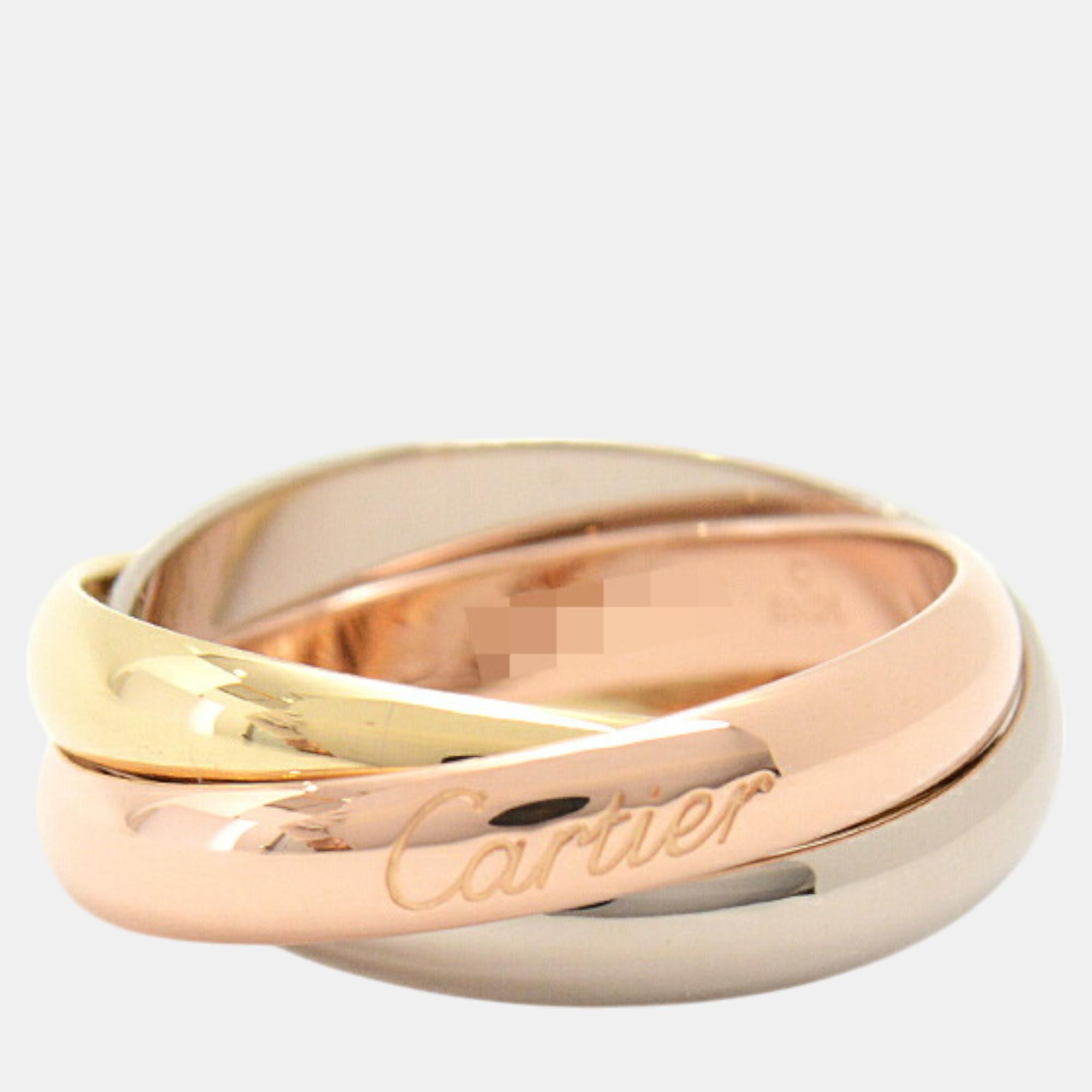 

Cartier Trinity Ring 750Yellow Gold White Gold Pink Gold, Gold Metal EU 54