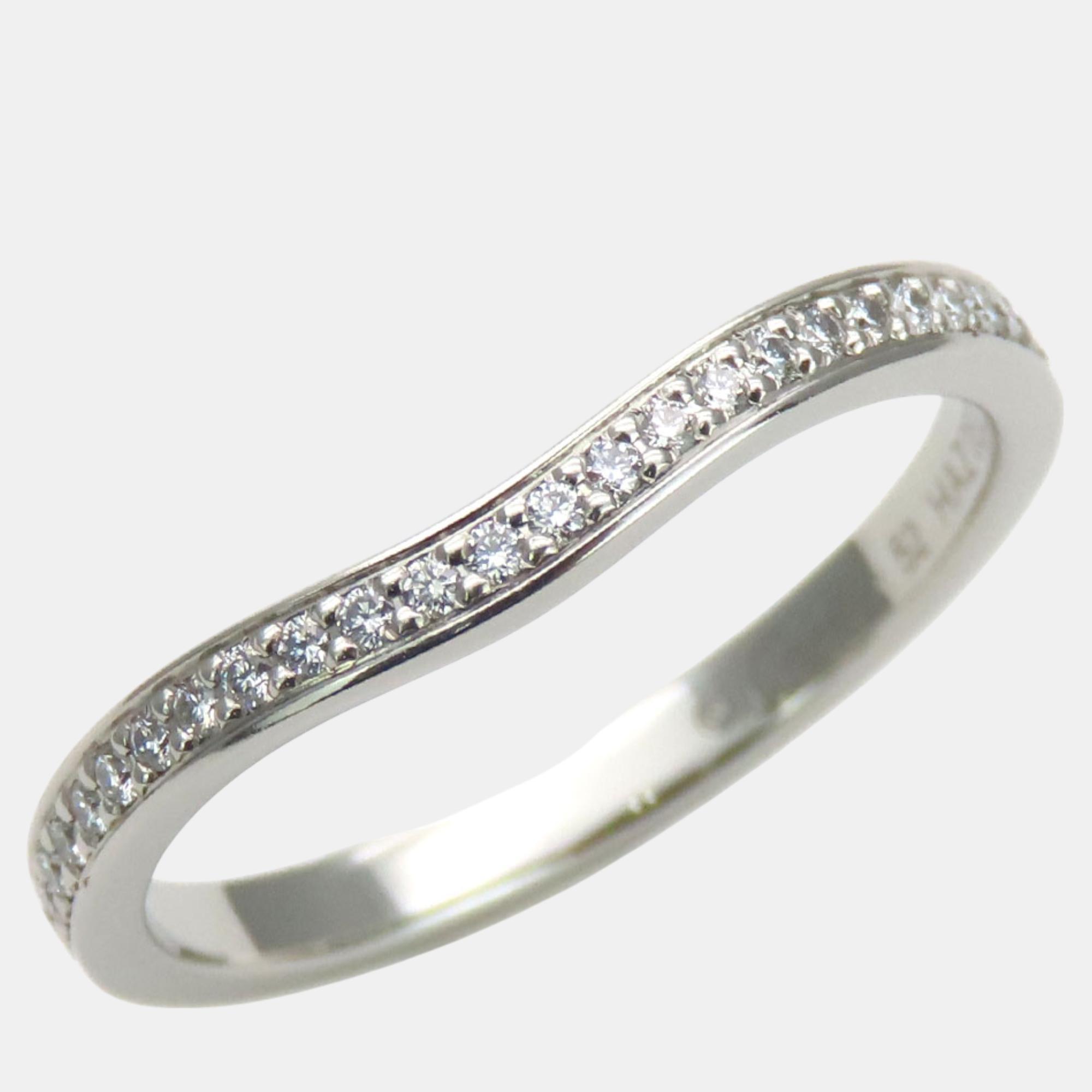 

Cartier Pt950 Diamond Ring Ballerina Silver Metal