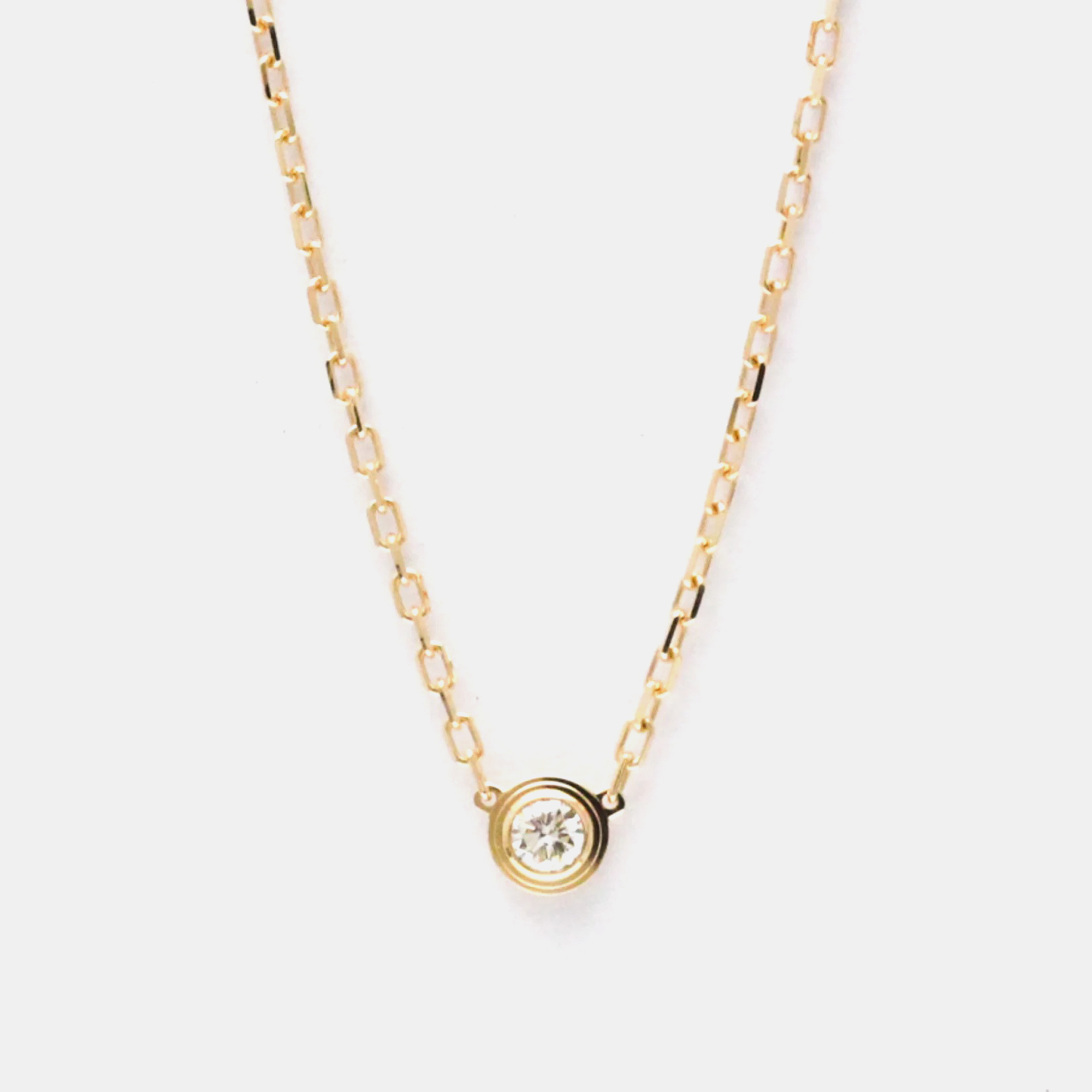 

Cartier 18K Rose Gold and Diamond Legers De Cartier Pendant Necklace