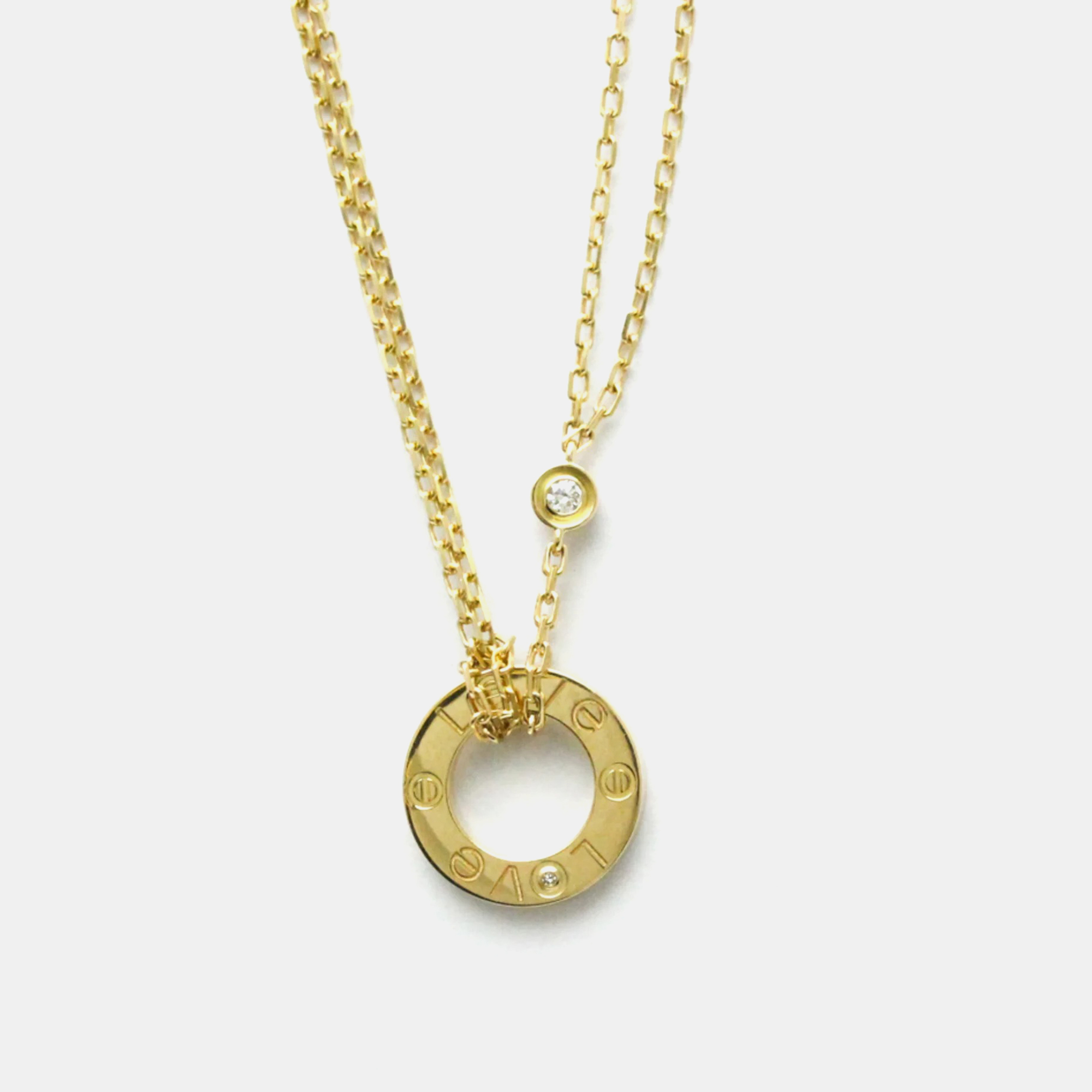 

Cartier 18K Yellow gold 2 Diamonds LOVE Necklace