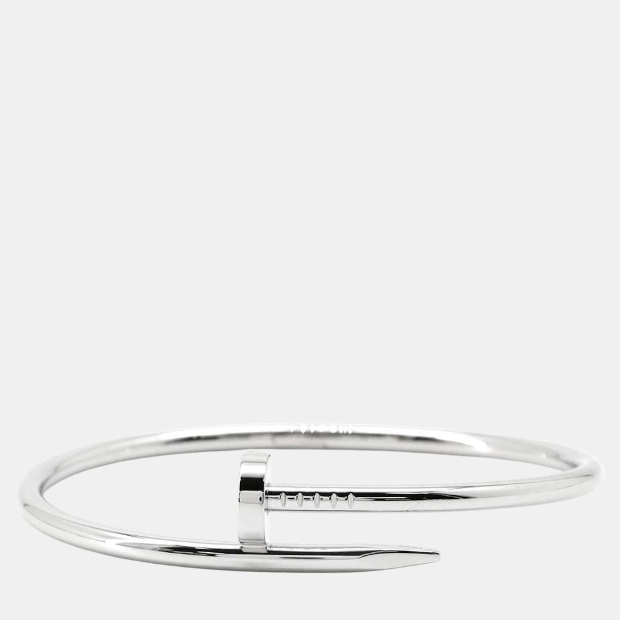 

Cartier 18K White Gold Juste un Clou Bracelet Size