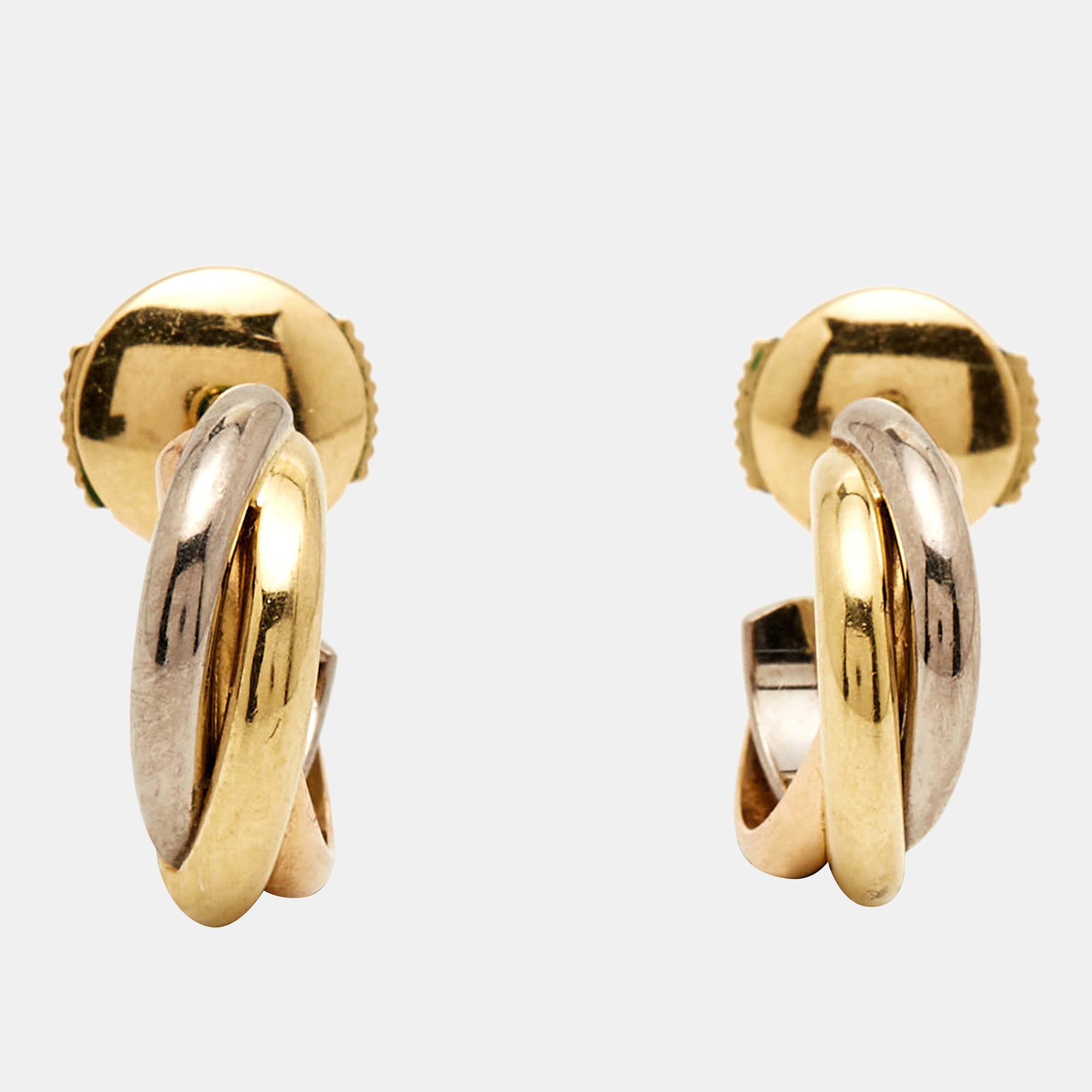 

Cartier Trinity 18k Three Tone Gold Earrings