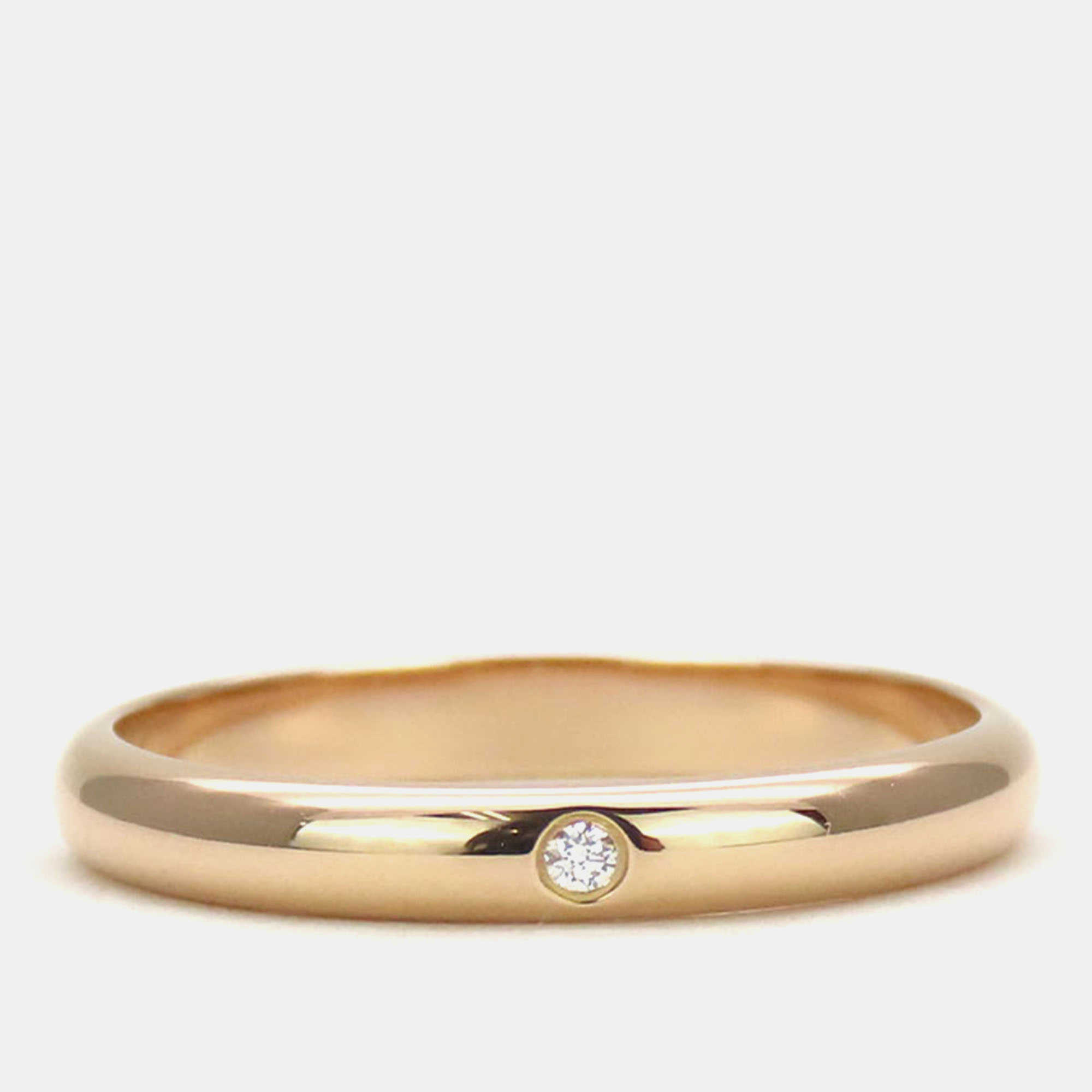 

Cartier 18K Rose Gold and Diamond 1895 Wedding Band EU 52