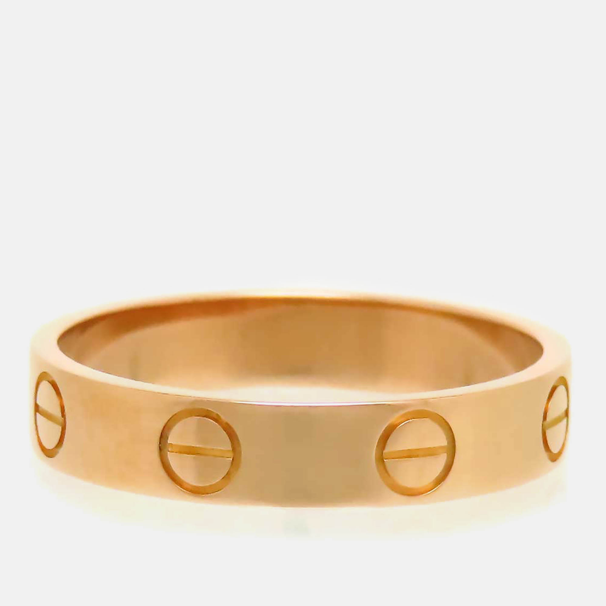 

Cartier 18K Rose Gold Love Band Ring EU 51