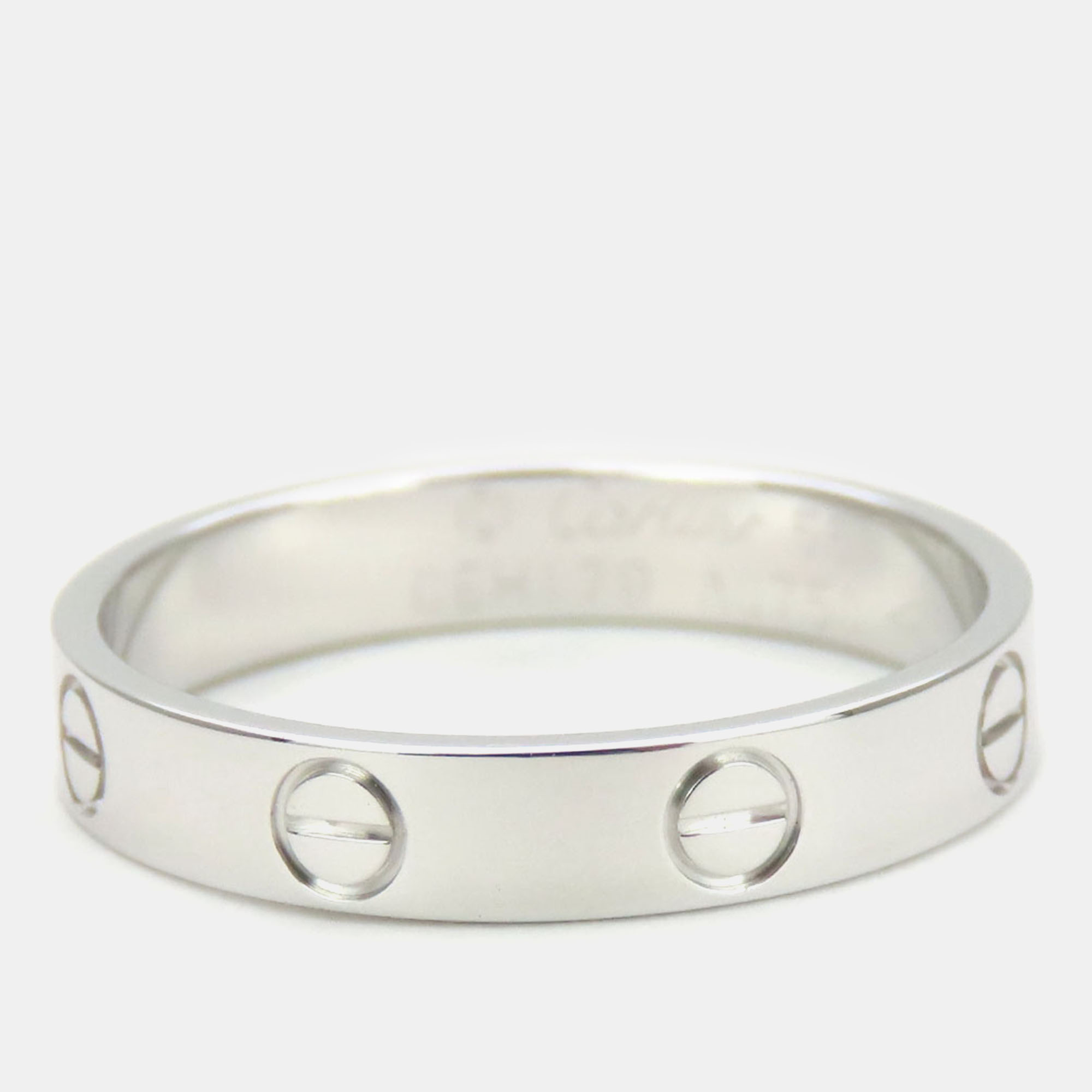 

Cartier 18K White Gold Love Band Ring EU 56