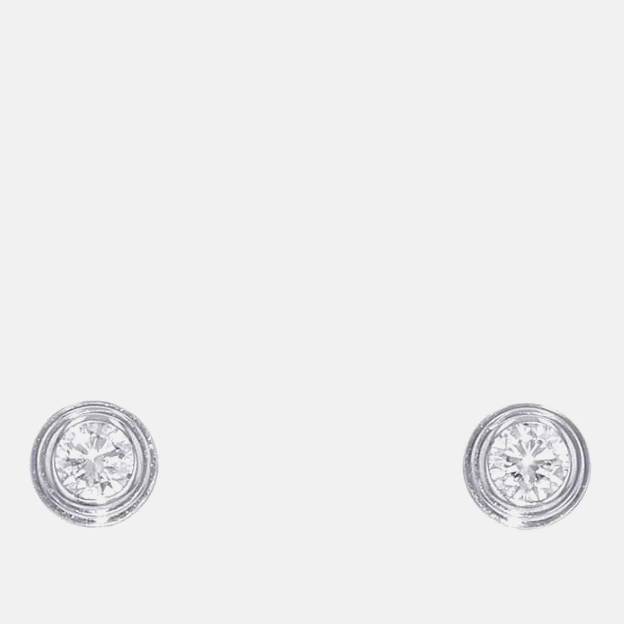 

Cartier 18K White Gold and Diamond D'amour Stud Earrings