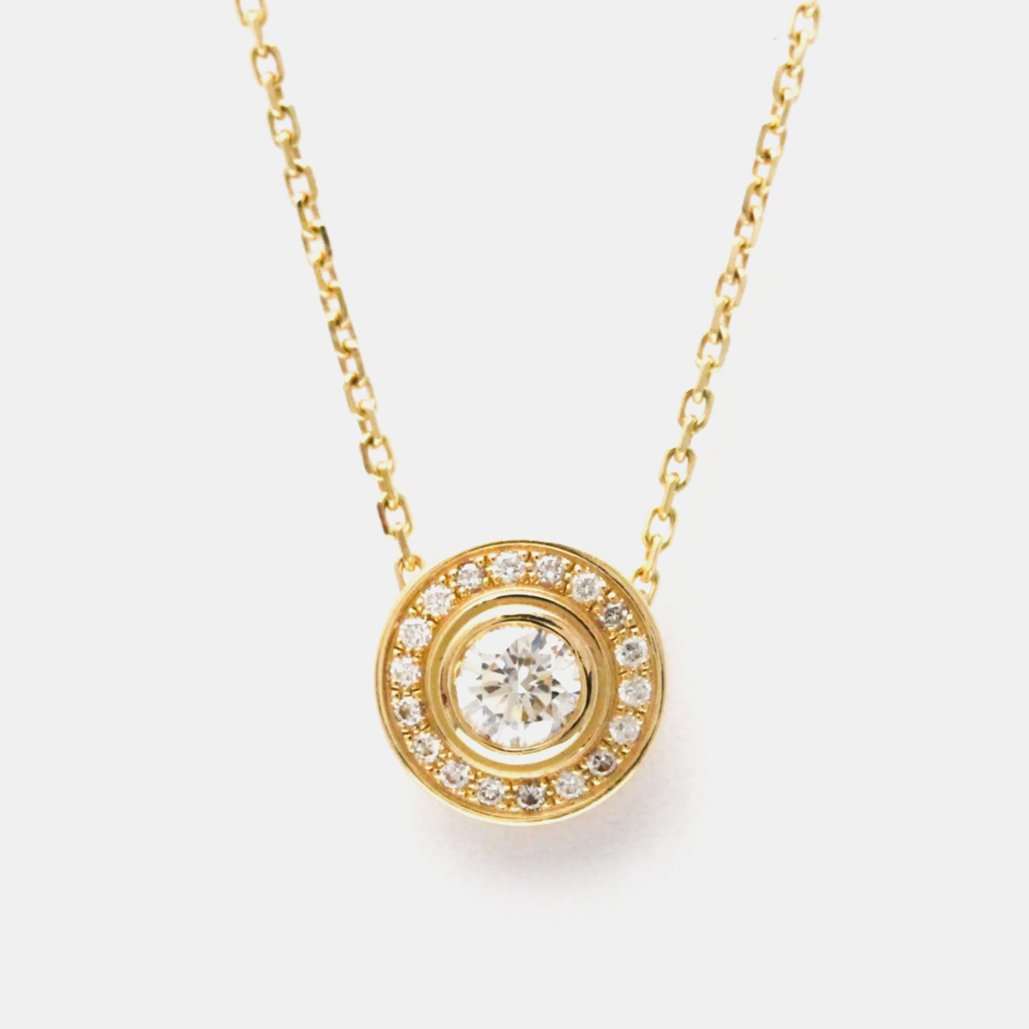 

Cartier 18K Rose Gold and Diamond Halo D'amour Pendant Necklace