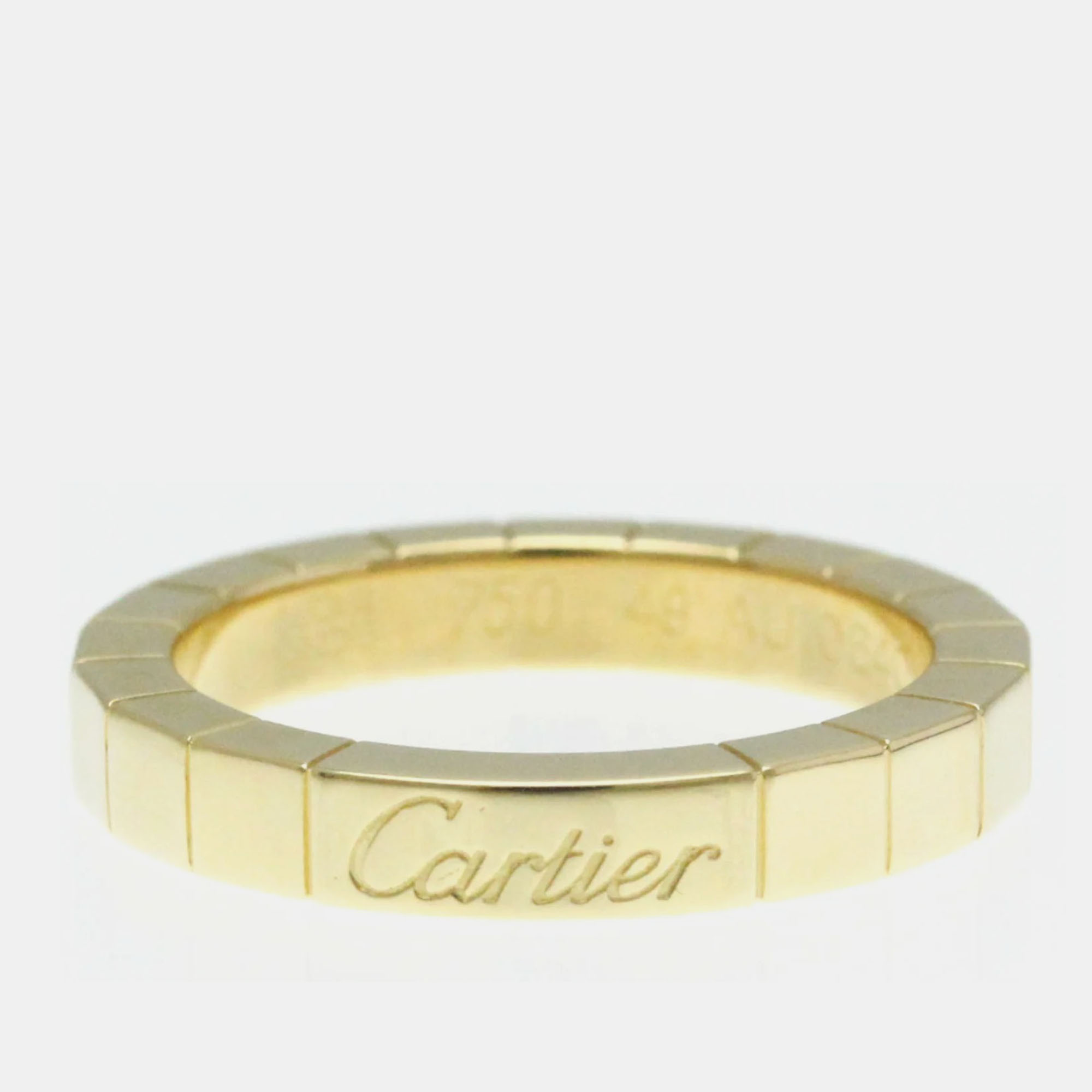 

Cartier 18K Yellow Gold Lanieres Band Ring EU 49