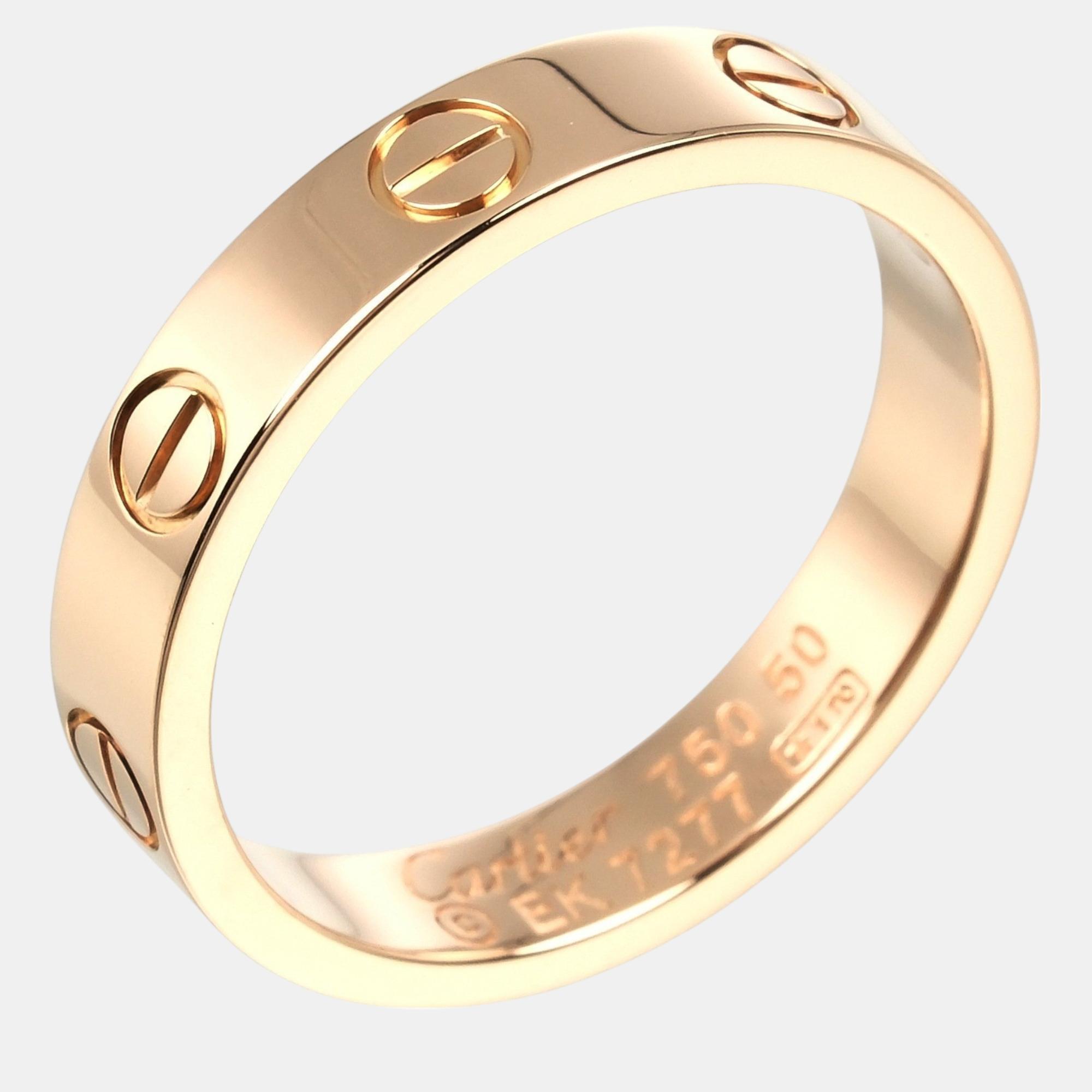 

Cartier 18K Rose Gold Love Wedding Ring EU 50