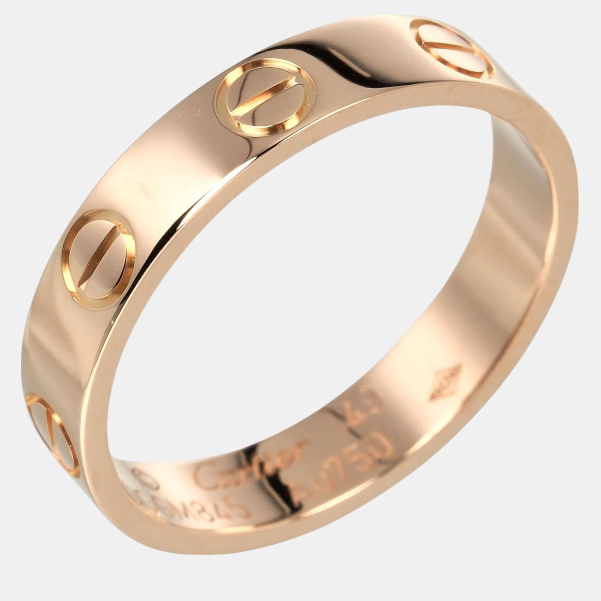 

Cartier 18K Rose Gold Love Wedding Ring EU 49