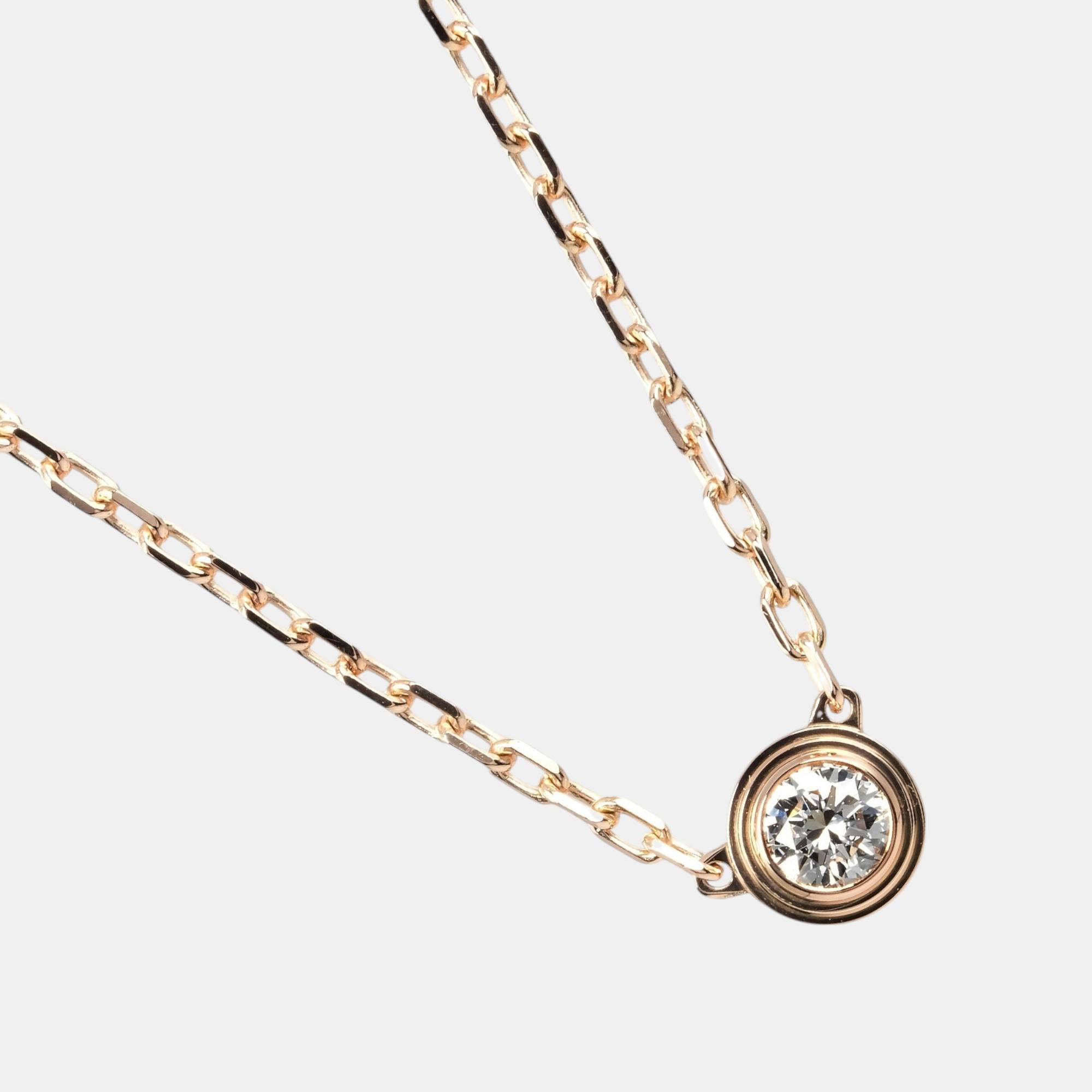 

Cartier 18K Rose Gold and Diamond D'amour Pendant Necklace