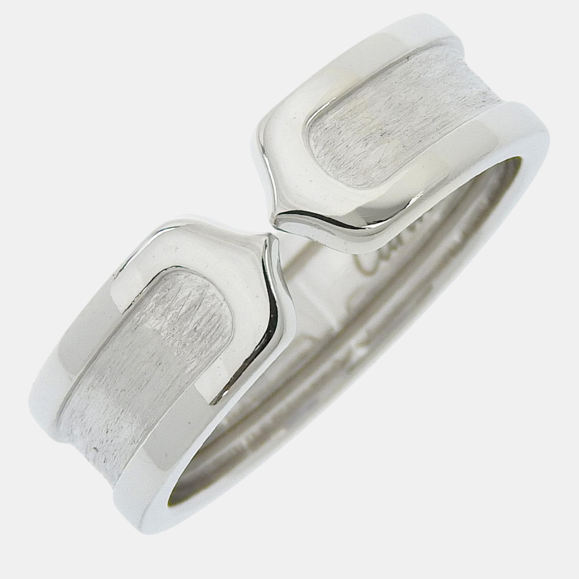 

Cartier 18K White Gold C De Cartier Band Ring EU 57