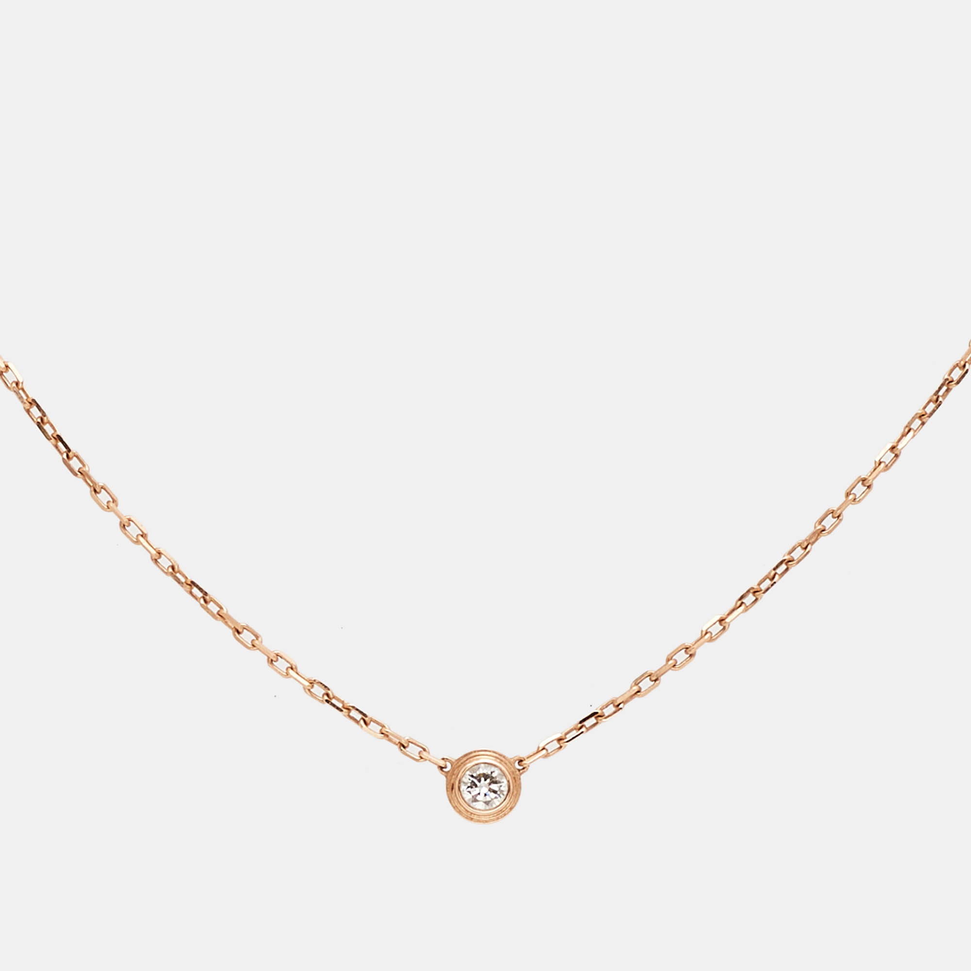 

Cartier d'Amour Diamond 18k Rose Gold Small Model Necklace