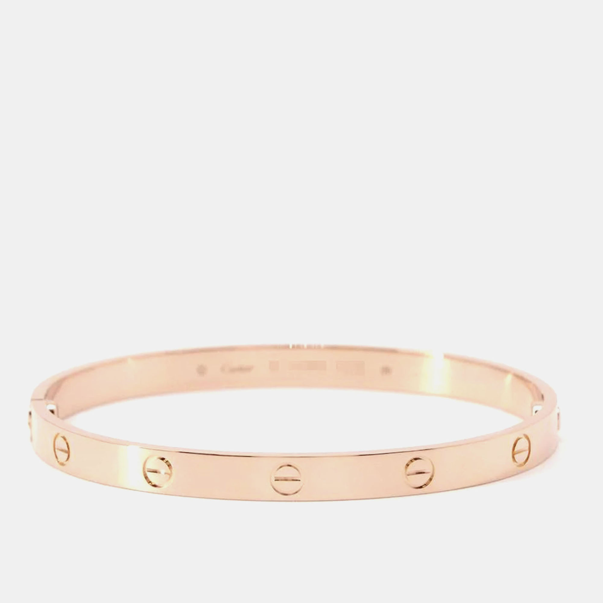 

Cartier 18K Pink Gold Love Bracelet Size