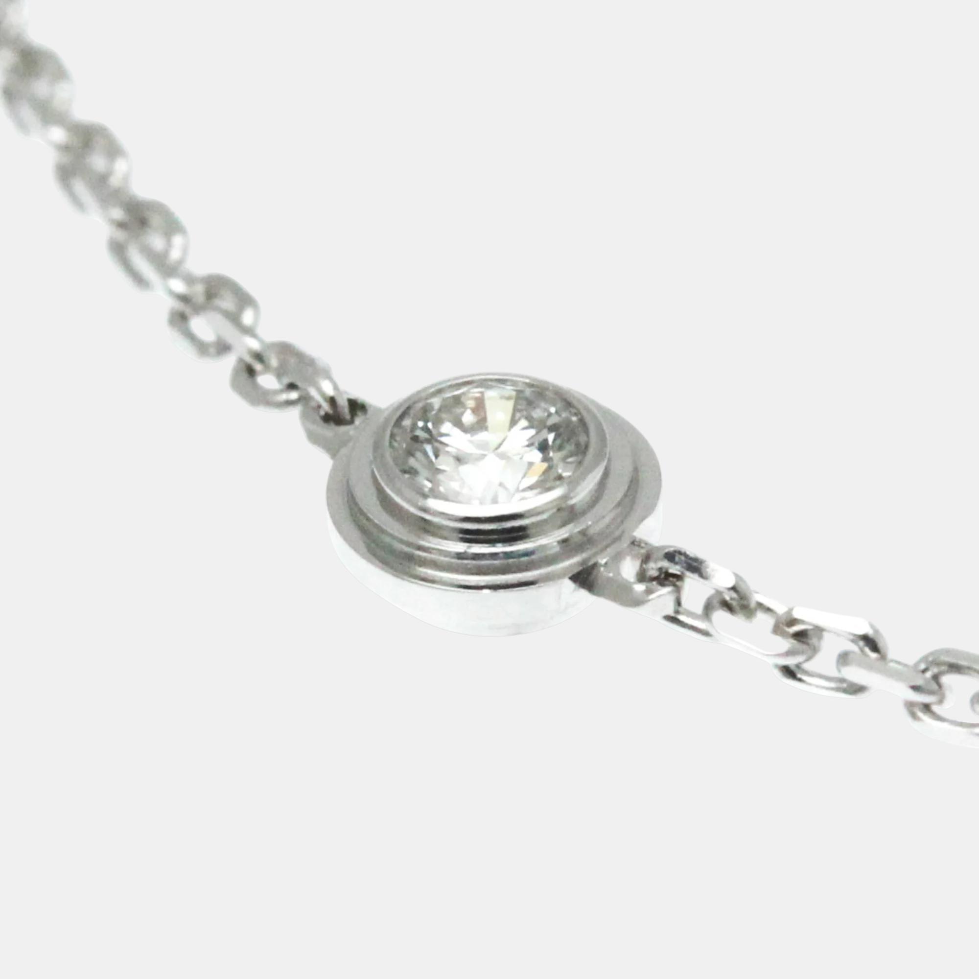 Cartier 18K White Gold and Diamond Diamants Légers Bracelet 
