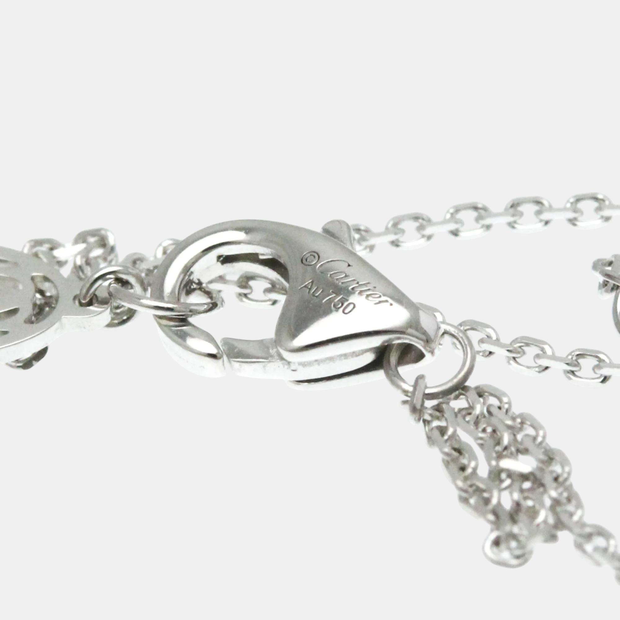 Cartier 18K White Gold and Diamond Diamants Légers Bracelet 