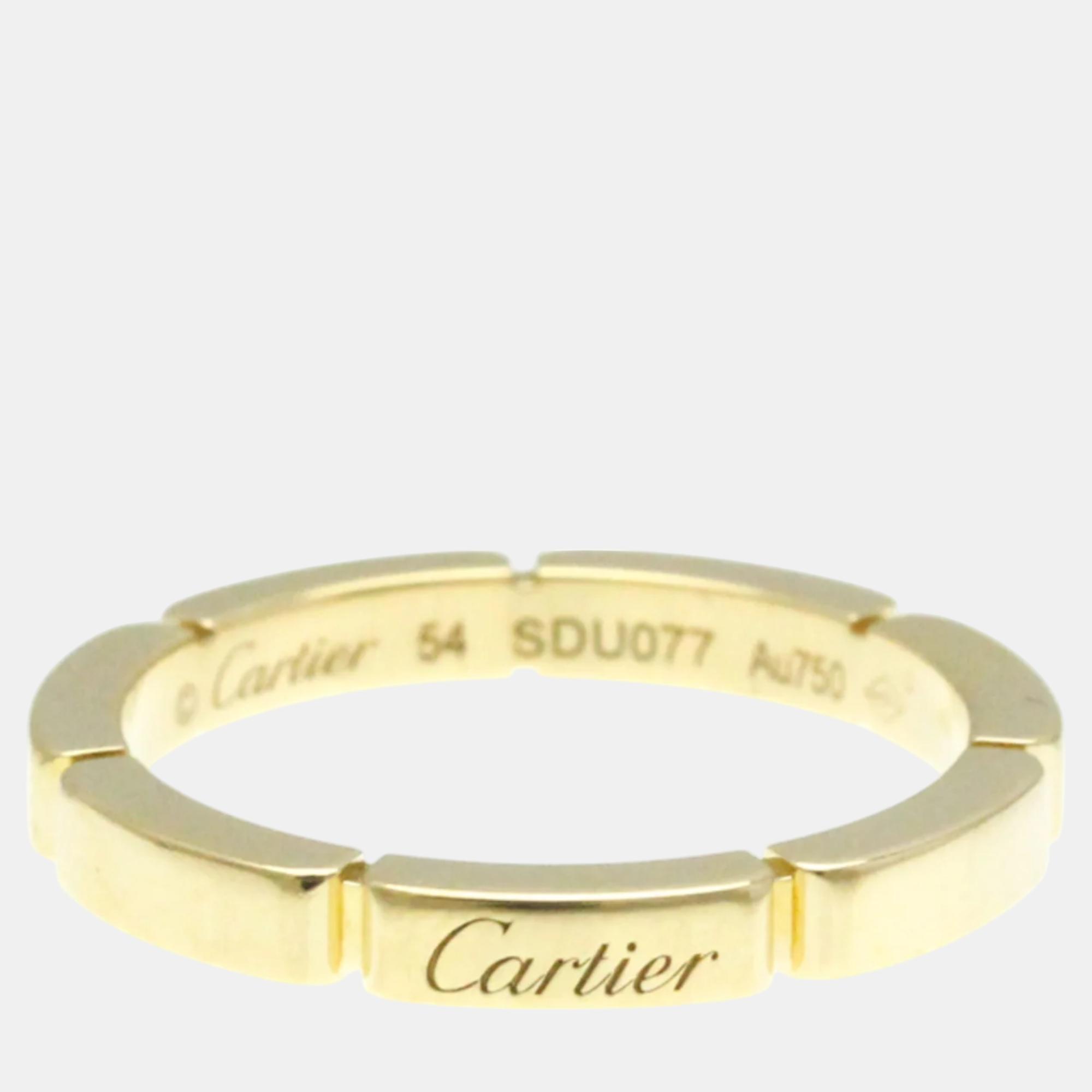 

Cartier 18K Yellow Gold Maillon Panthere Band Ring EU 54